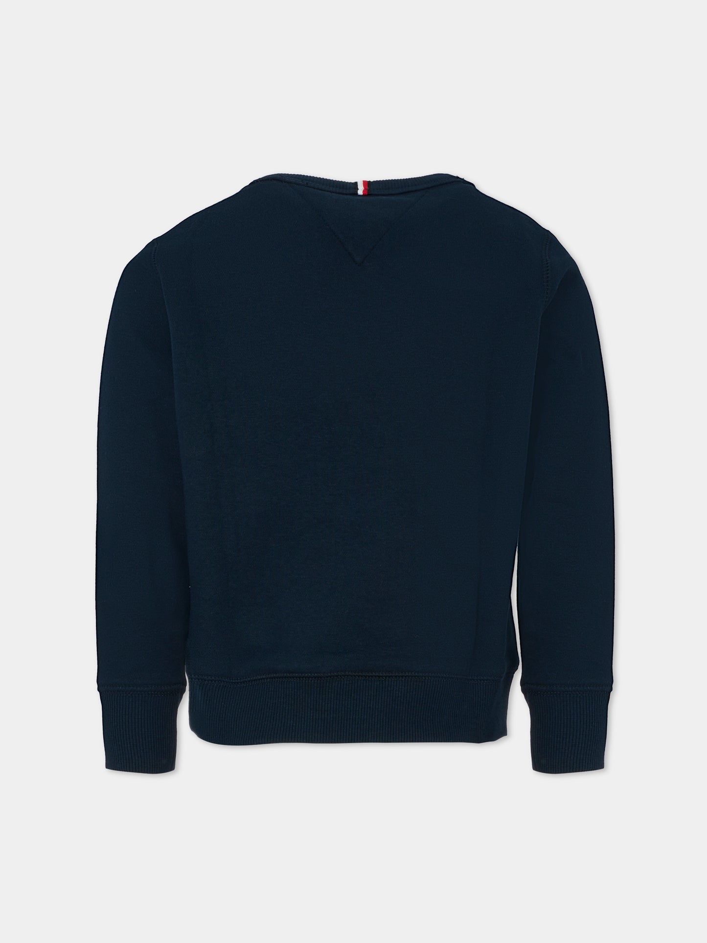 Felpa blu per bambino con logo,Tommy Hilfiger Junior,KB0KB09569 C1G