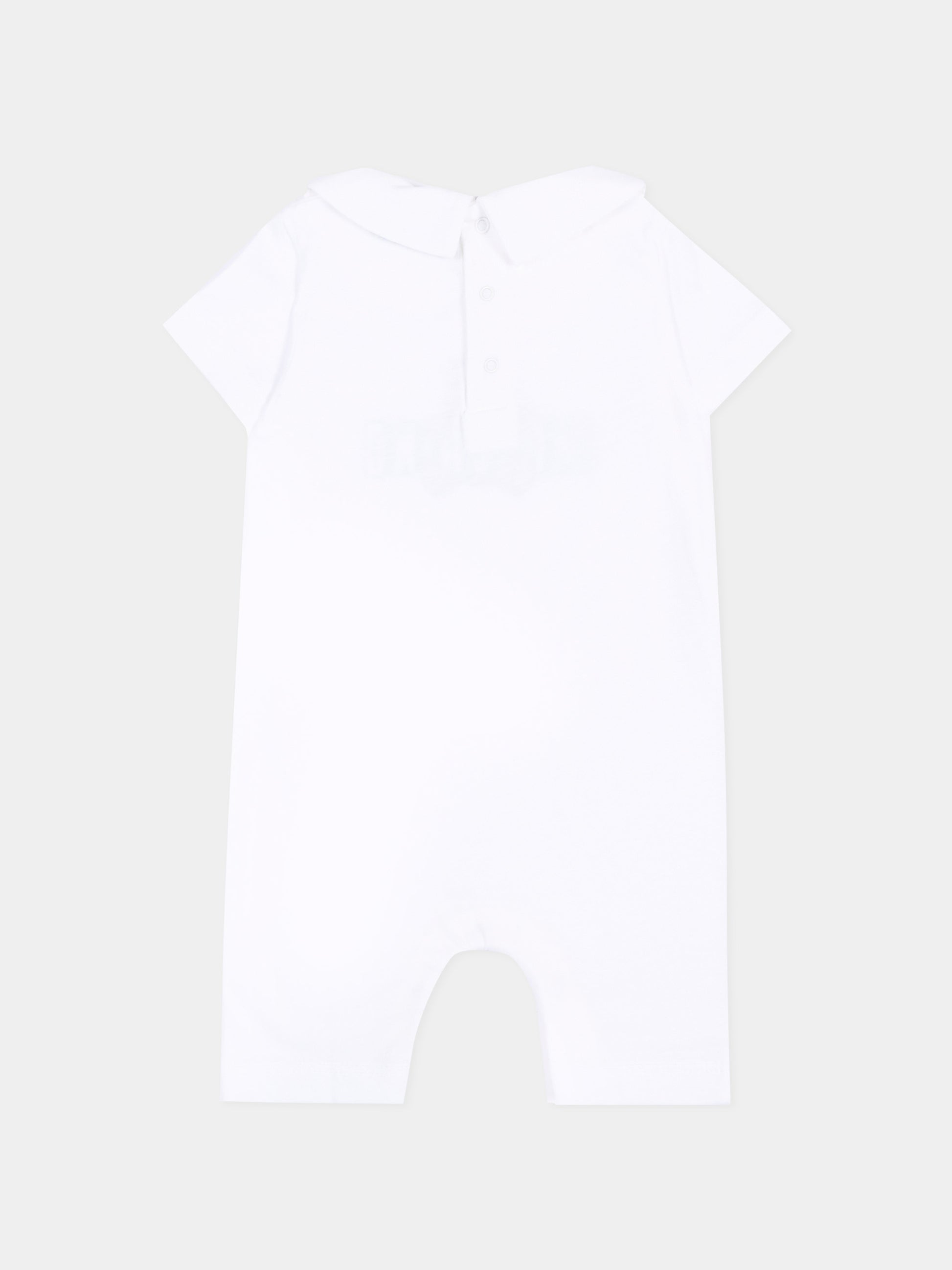 Tutina bianca Moschino per neonati logo,Moschino Kids,MNY03Y LAA03 10101