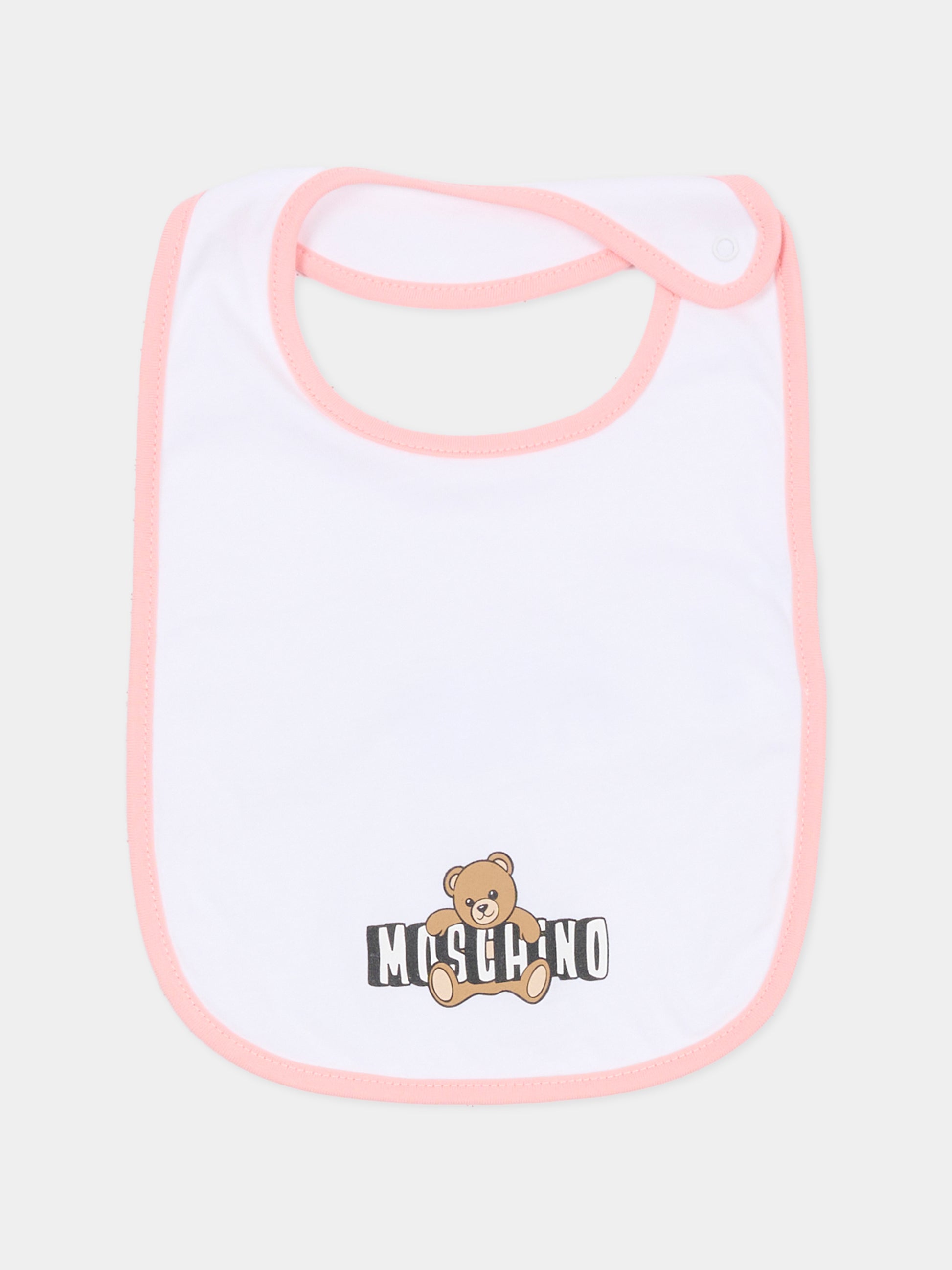 Set tutine rosa per neonata con Teddy Bear,Moschino Kids,MOY03I LCA19 50209