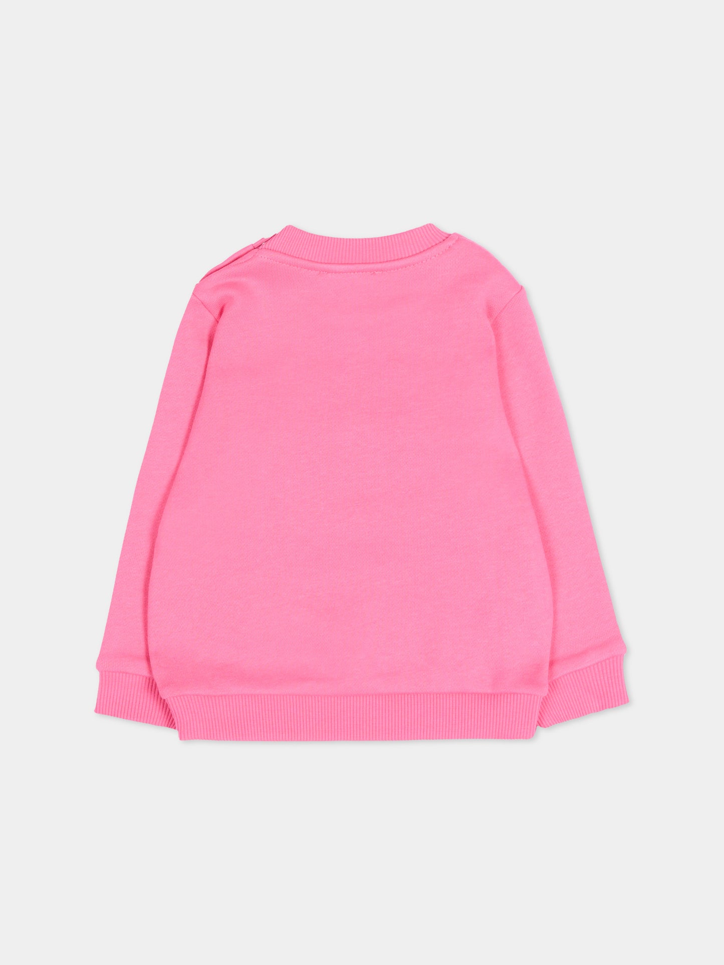 Felpa fucsia per neonata con Teddy Bear,Moschino Kids,MTF060 LCA89 50533