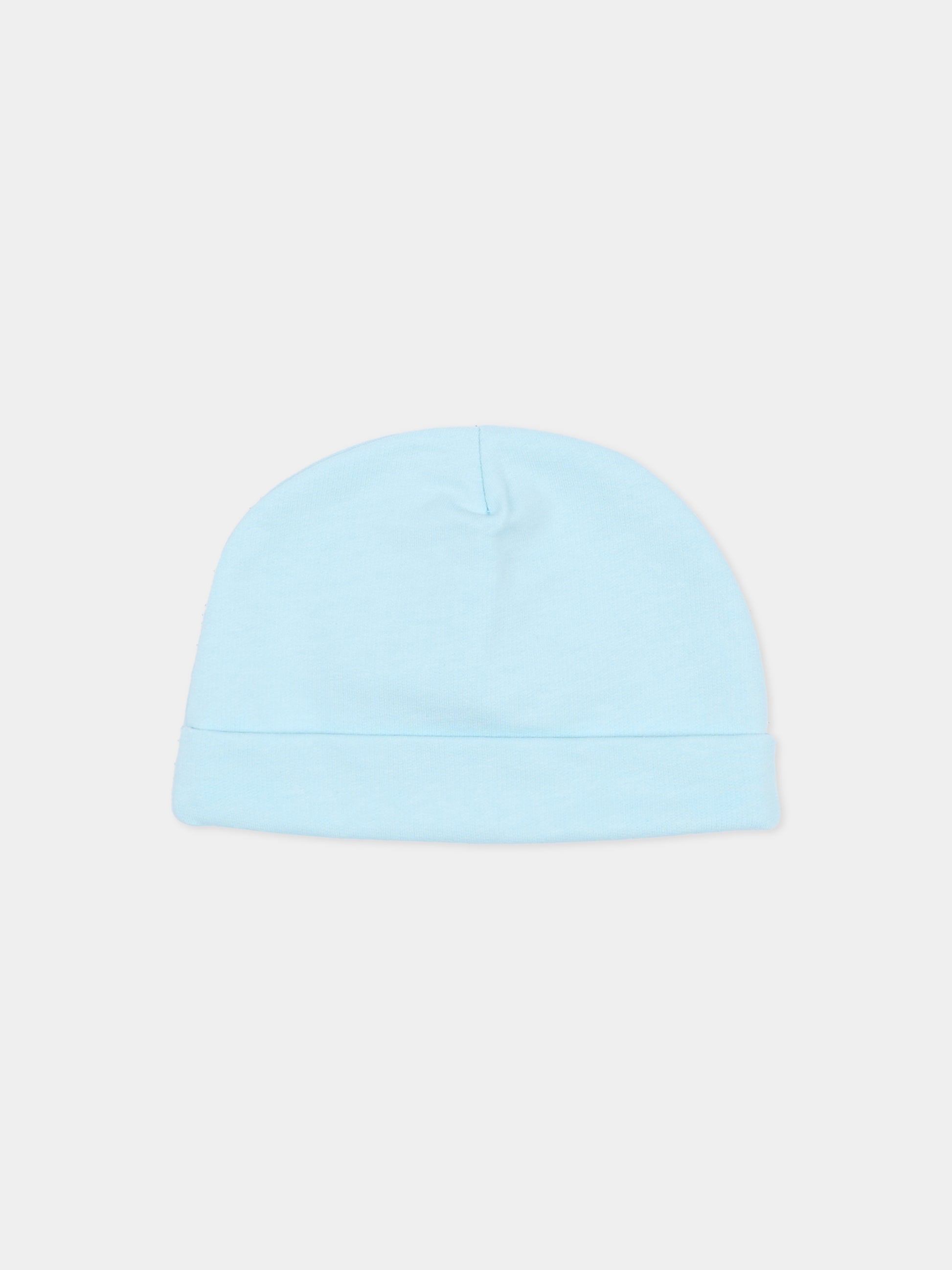Cappello celeste per neonato con Teddy Bear,Moschino Kids,MUX05U LCA19 40304