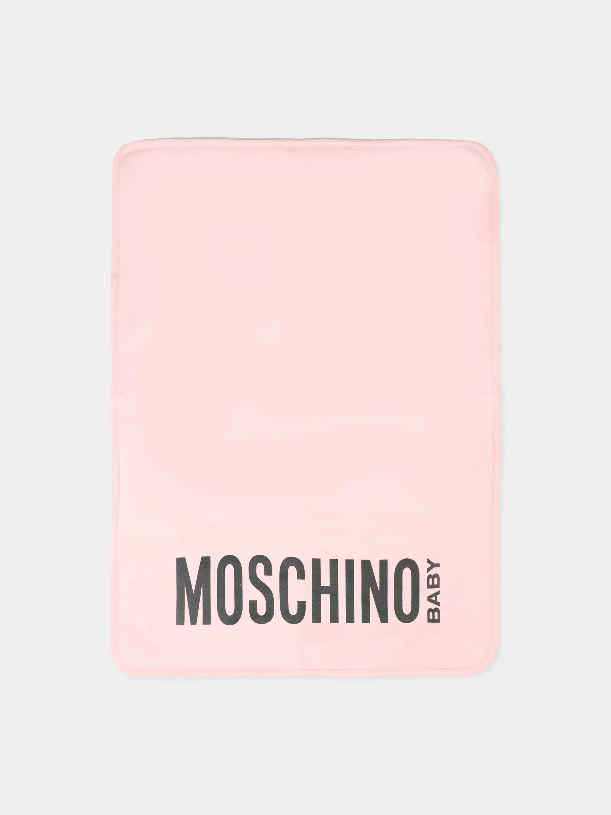 Borsa mamma rosa per neonata con Teddy Bear e logo,Moschino Kids,MUX05V LCA19 50209