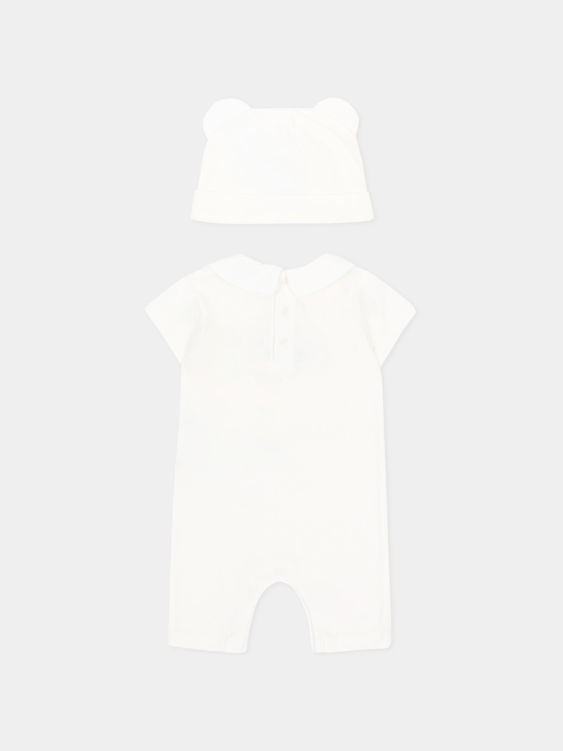 Pagliaccetto avorio per neonati con Teddy Bear,Moschino Kids,MUY090 LAA01 10063