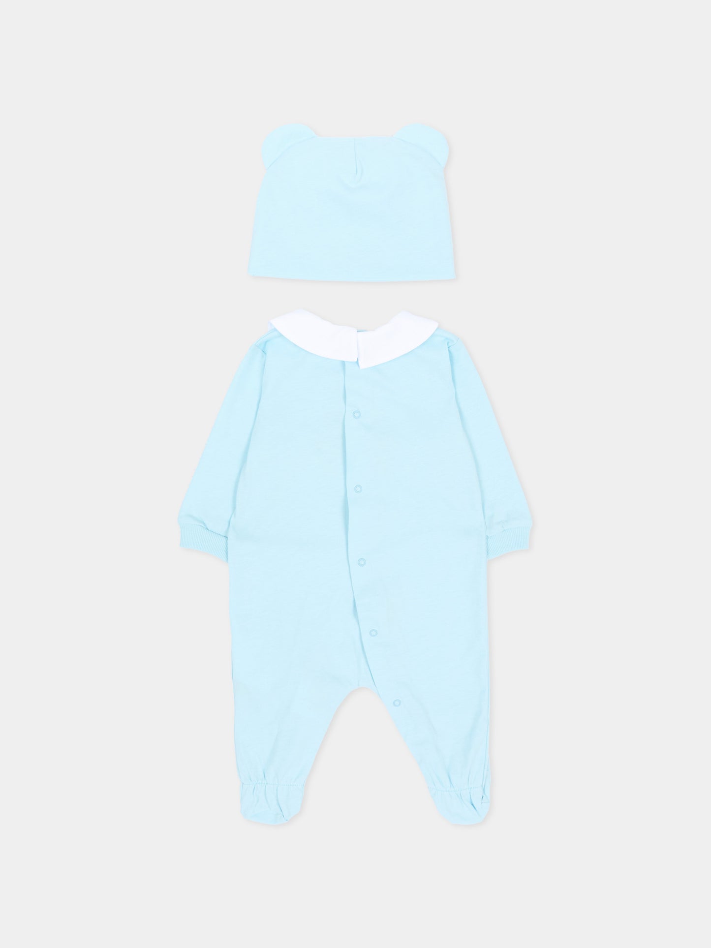 Set tutina celeste per neonato con Teddy Bear,Moschino Kids,MUY094 LAA02 40304