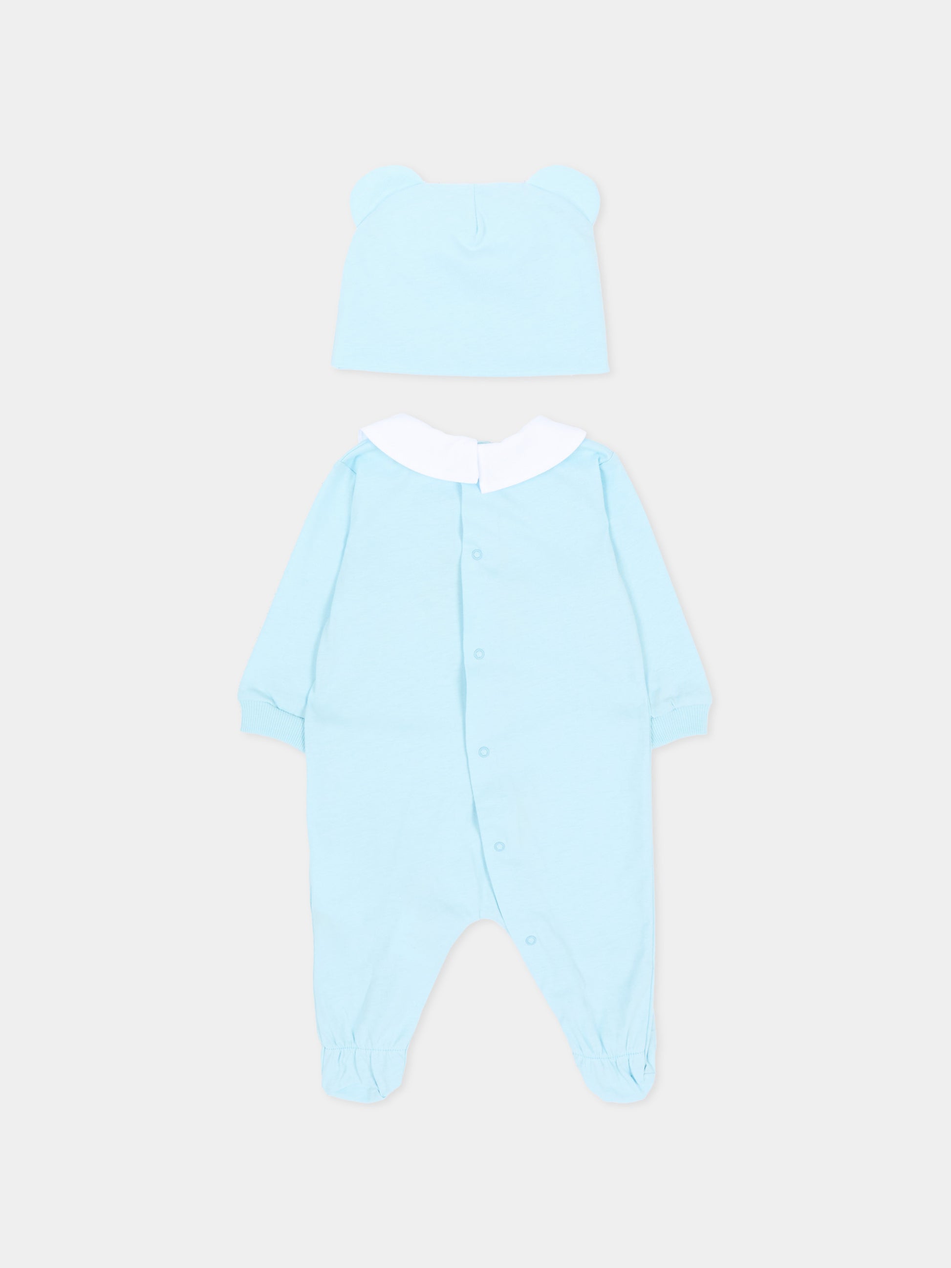 Set tutina celeste per neonato con Teddy Bear,Moschino Kids,MUY094 LAA02 40304