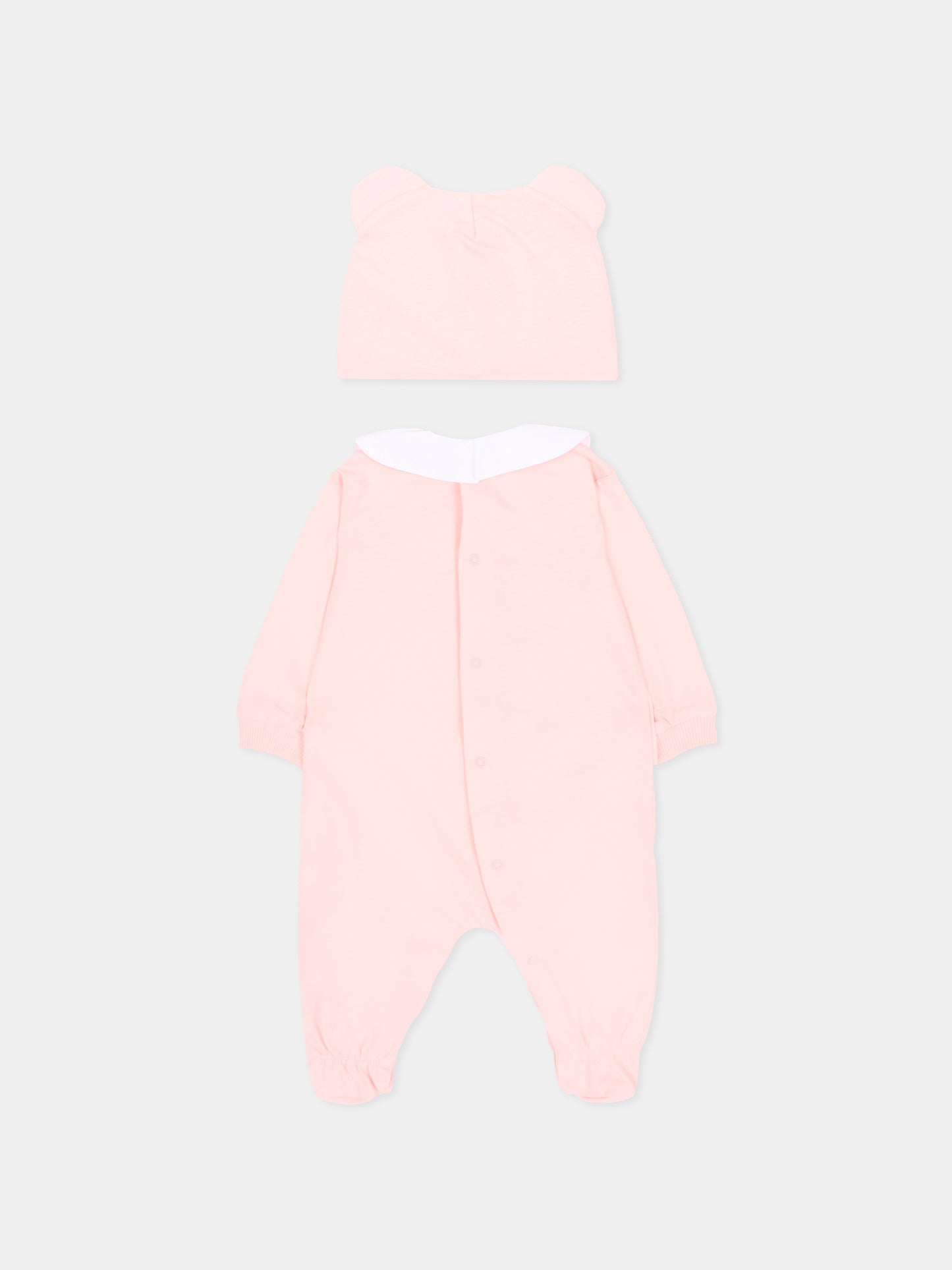Set tutina rosa per neonata con Teddy Bear,Moschino Kids,MUY094 LAA02 50209