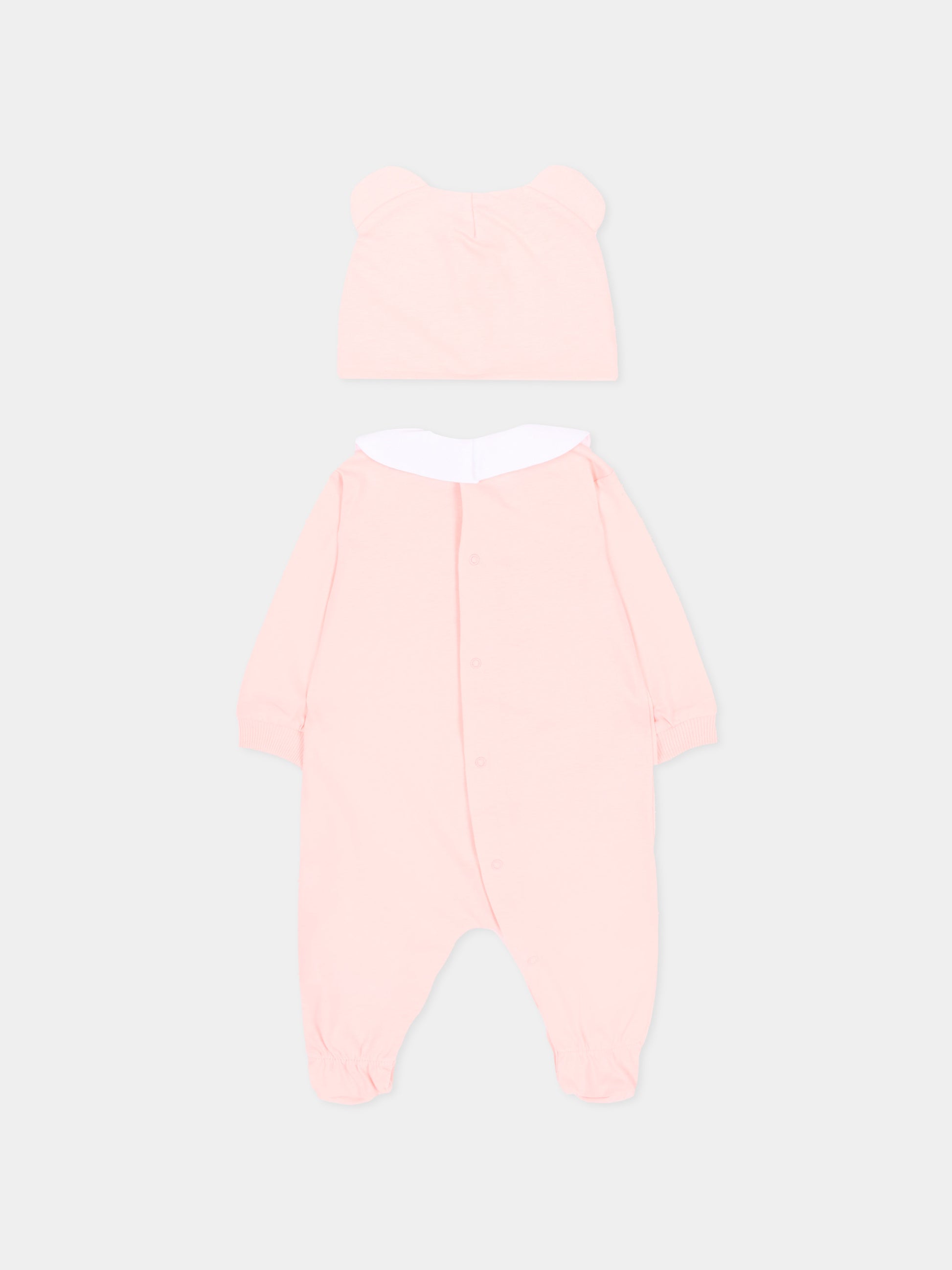 Set tutina rosa per neonata con Teddy Bear,Moschino Kids,MUY094 LAA02 50209