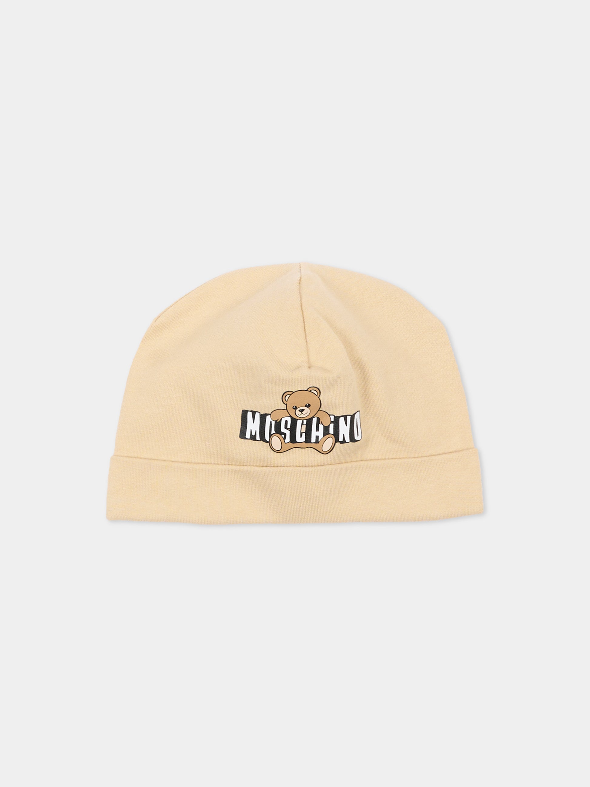 Set accessori beige con teddy bear per neonati,Moschino Kids,MUY095 LCA19 20829