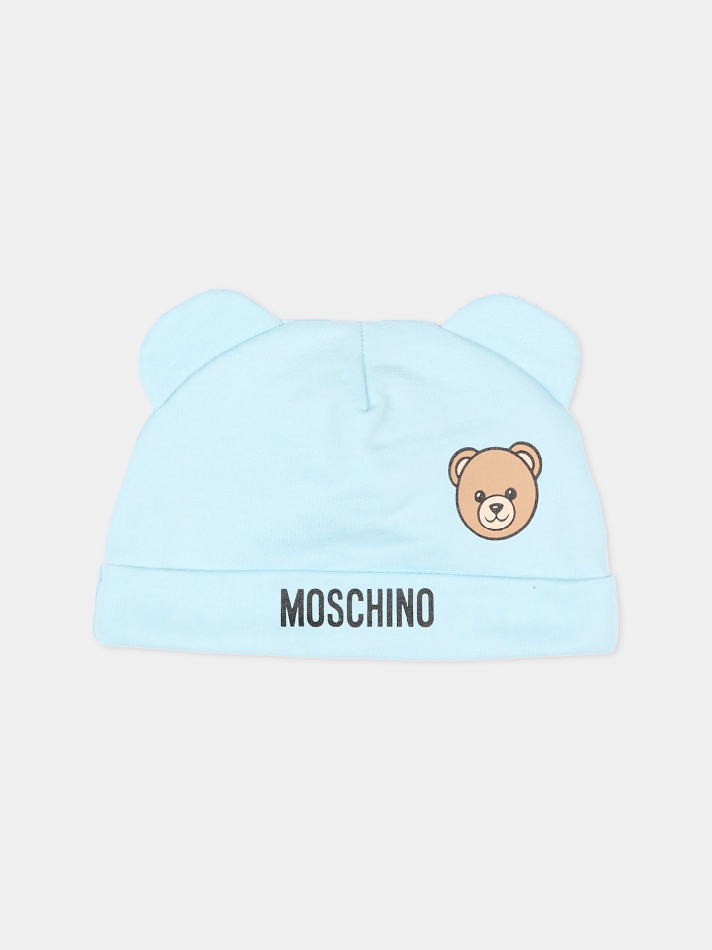 Set tutine celeste per neonato con Teddy Bear,Moschino Kids,MUY097 LCA19 40304