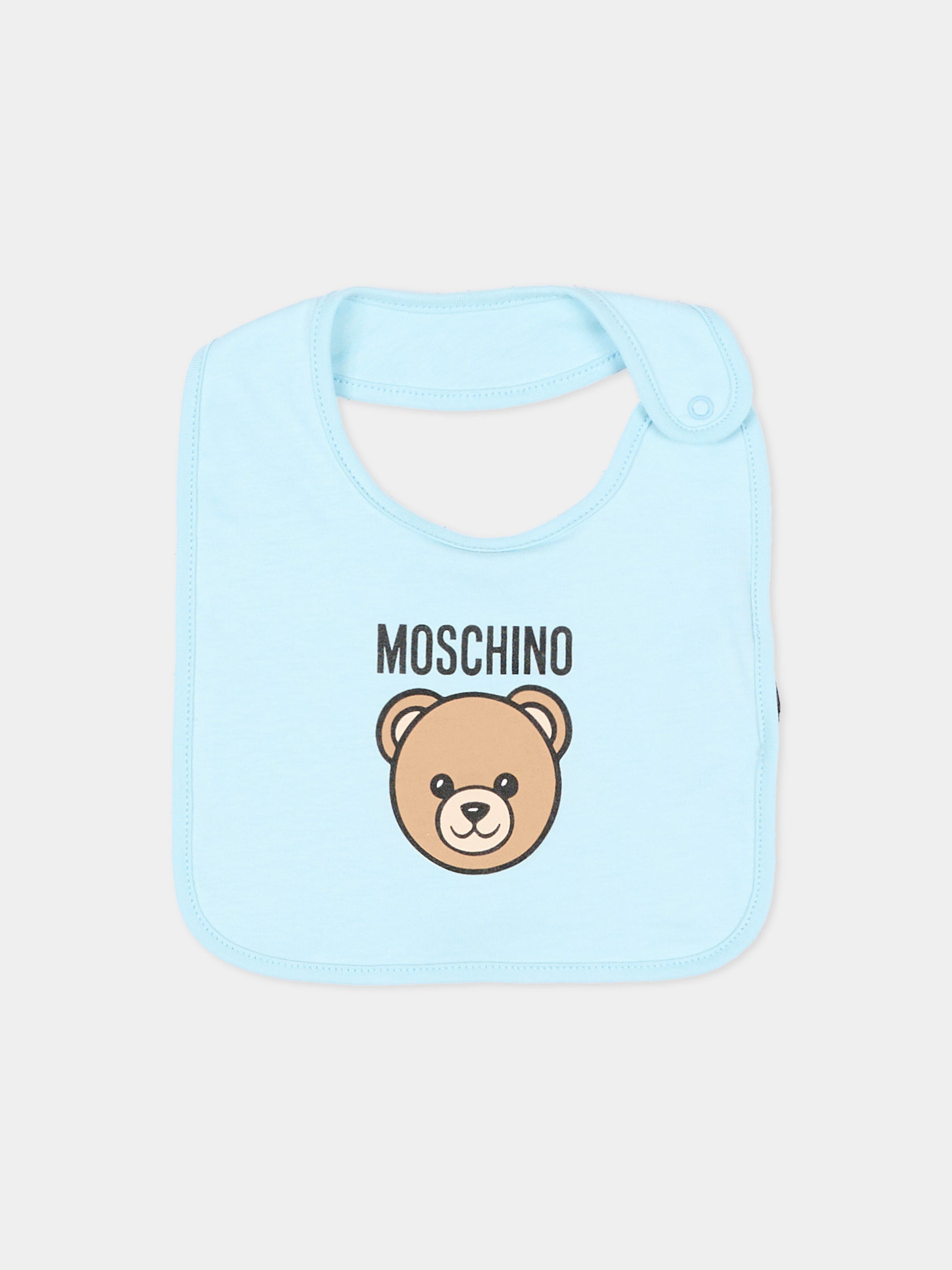 Set tutine celeste per neonato con Teddy Bear,Moschino Kids,MUY097 LCA19 40304