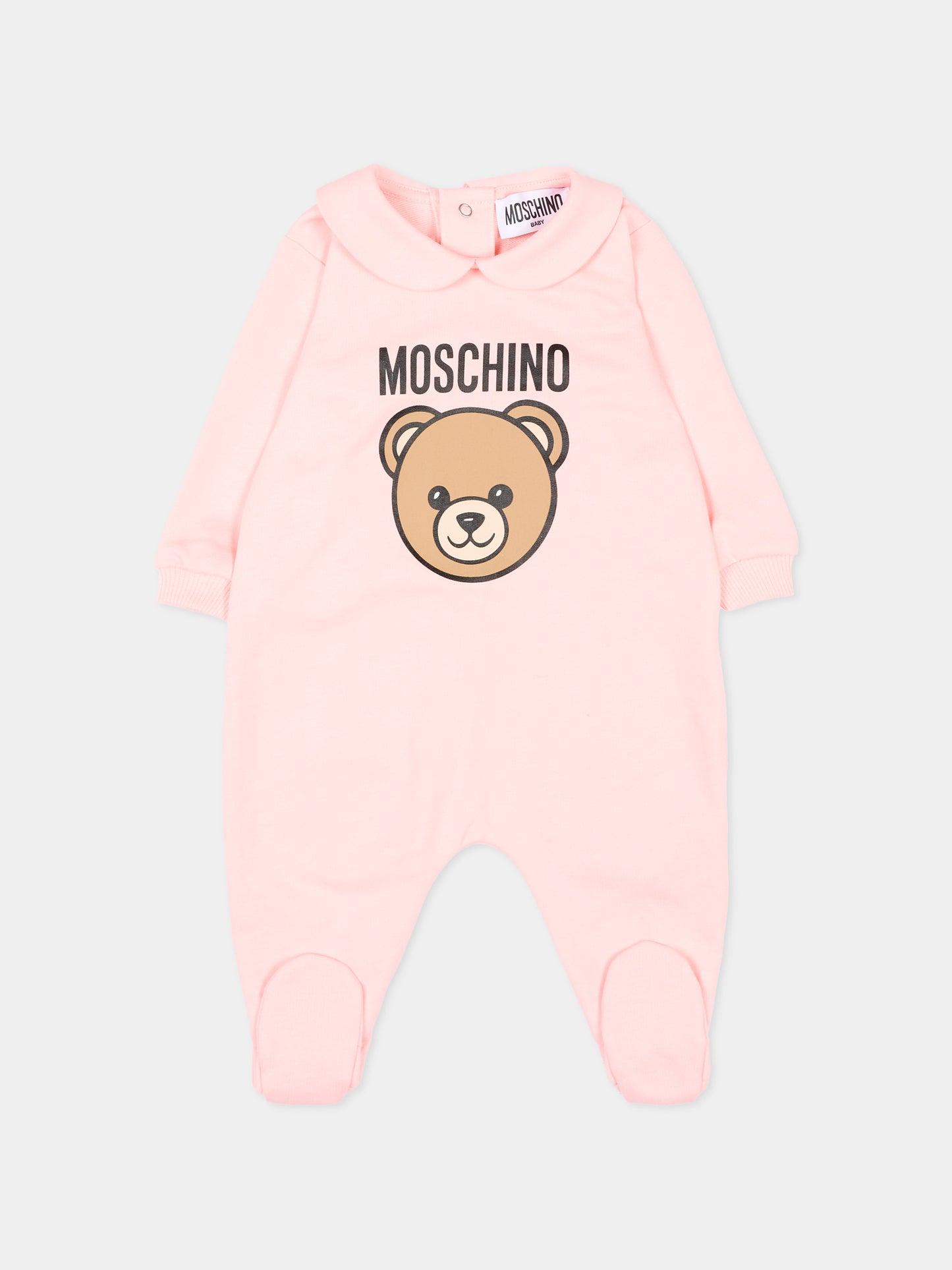 Set tutine rosa per neonata con Teddy Bear,Moschino Kids,MUY097 LCA19 50209