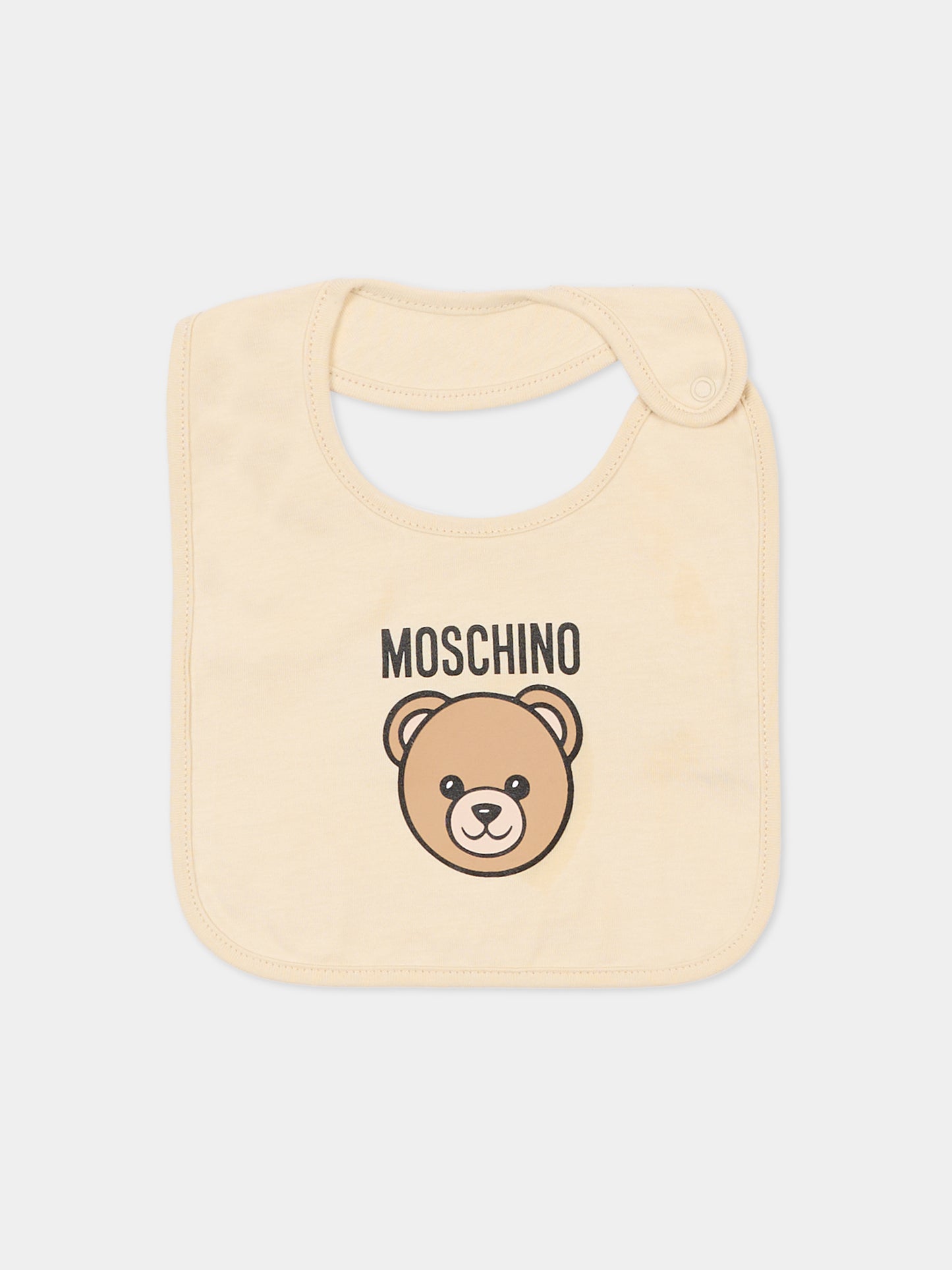 Set accessori beige per neonati con Teddy Bear,Moschino Kids,MUY099 LCA19 20404