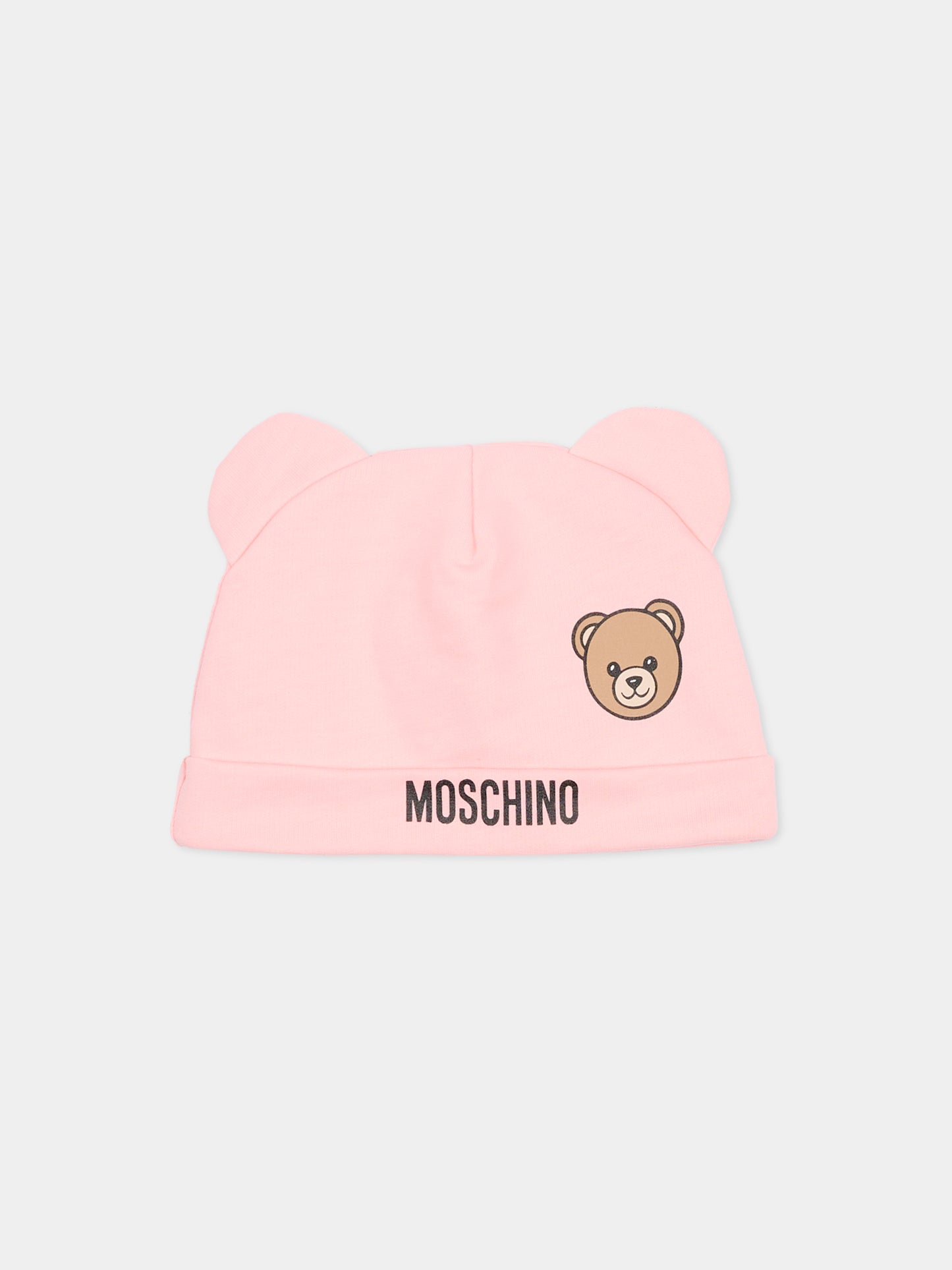 Set accessori rosa per neonata con Teddy Bear,Moschino Kids,MUY099 LCA19 50209