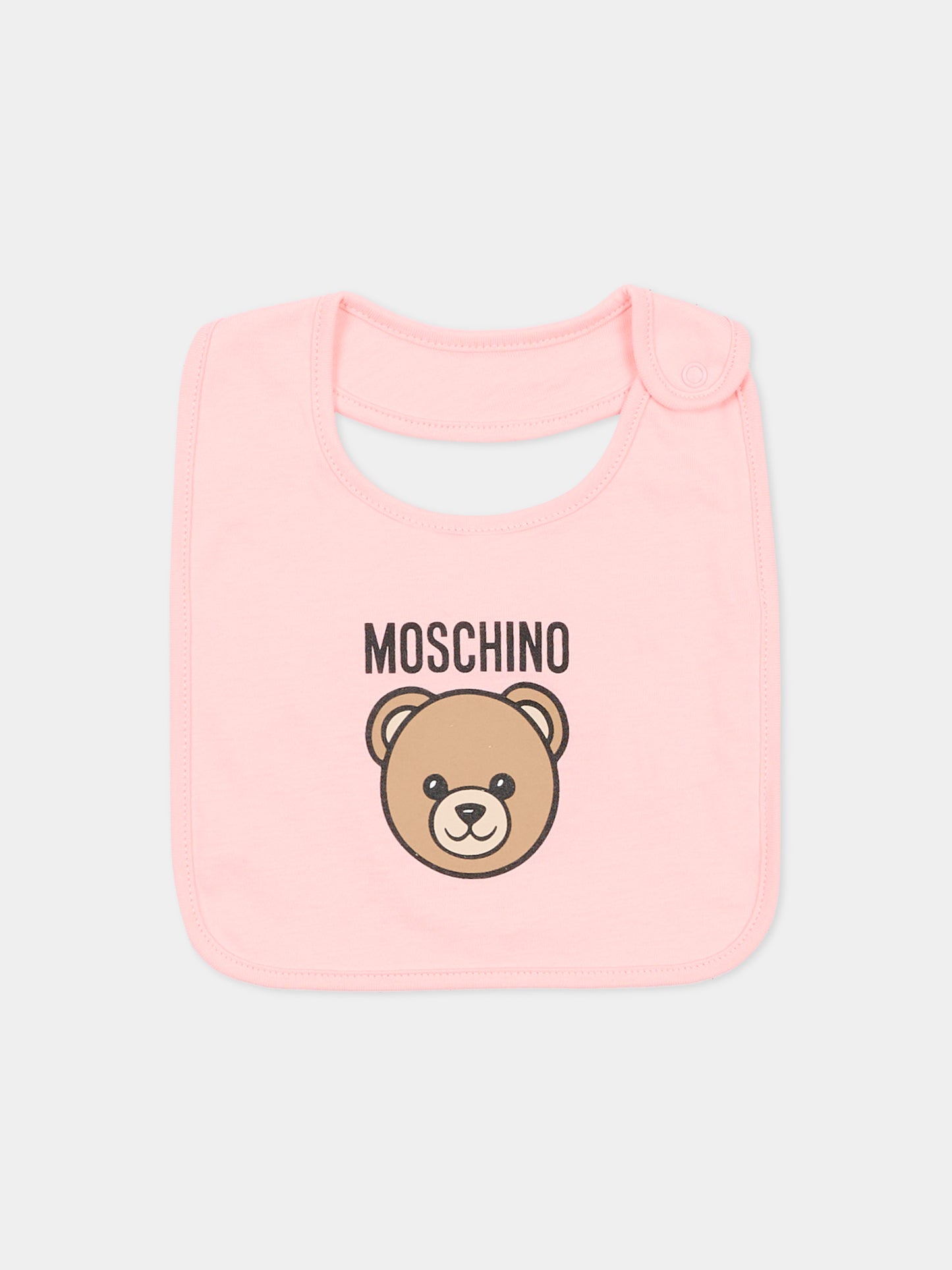 Set accessori rosa per neonata con Teddy Bear,Moschino Kids,MUY099 LCA19 50209