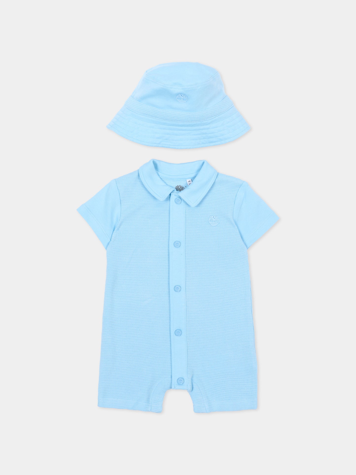 Pagliaccetto azzurro per neonato con logo,Timberland,T60893 79H