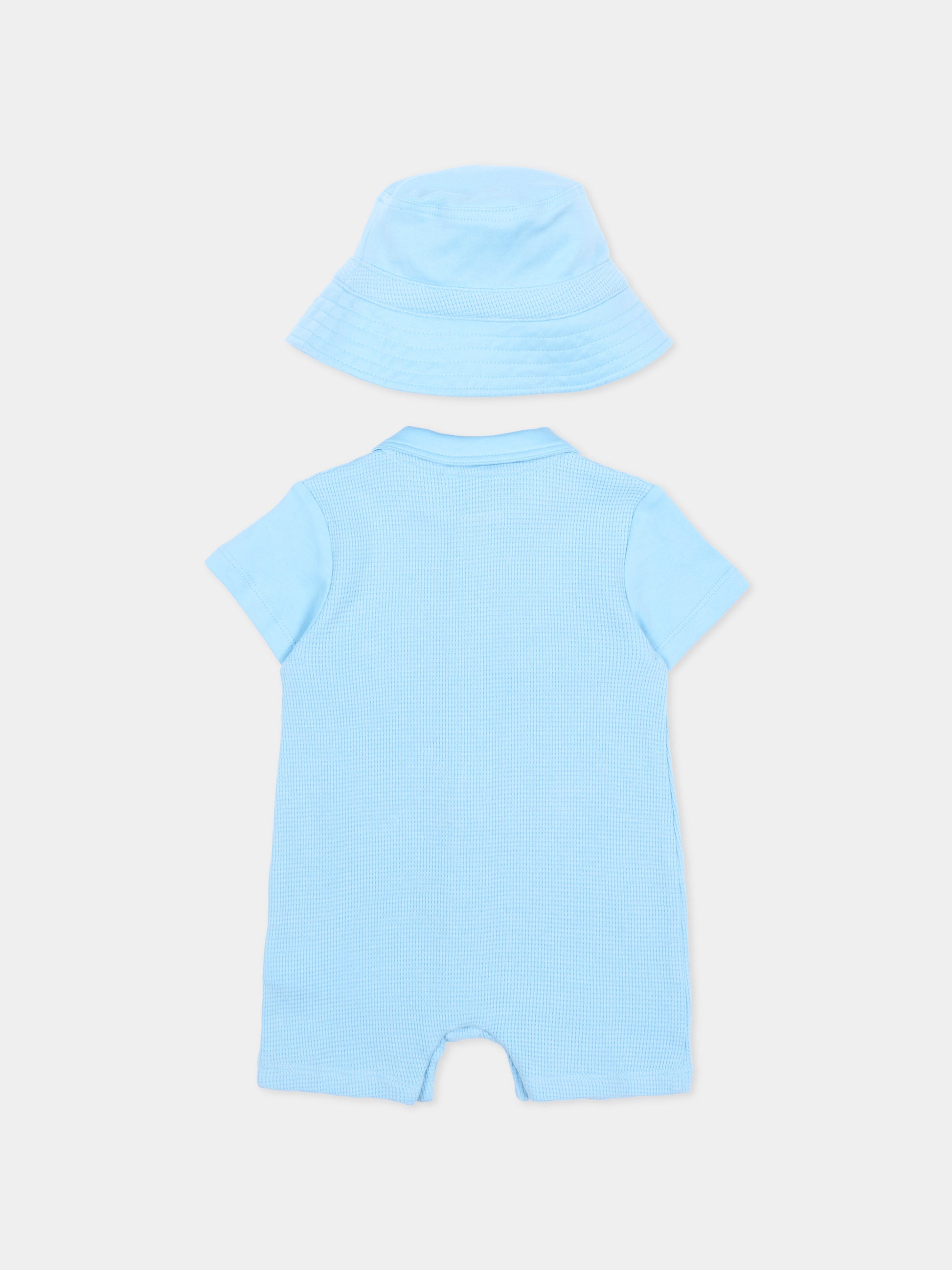 Pagliaccetto azzurro per neonato con logo,Timberland,T60893 79H