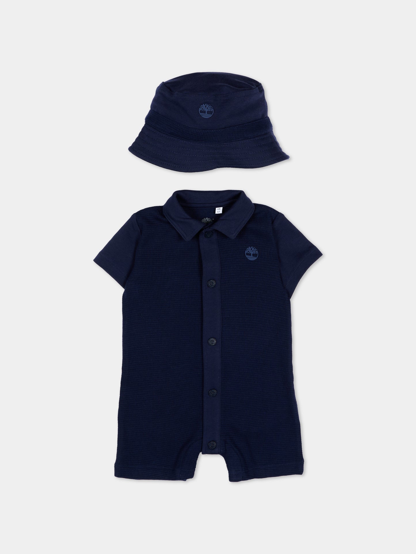 Pagliaccetto blu per neonato con logo,Timberland,T60893 85T