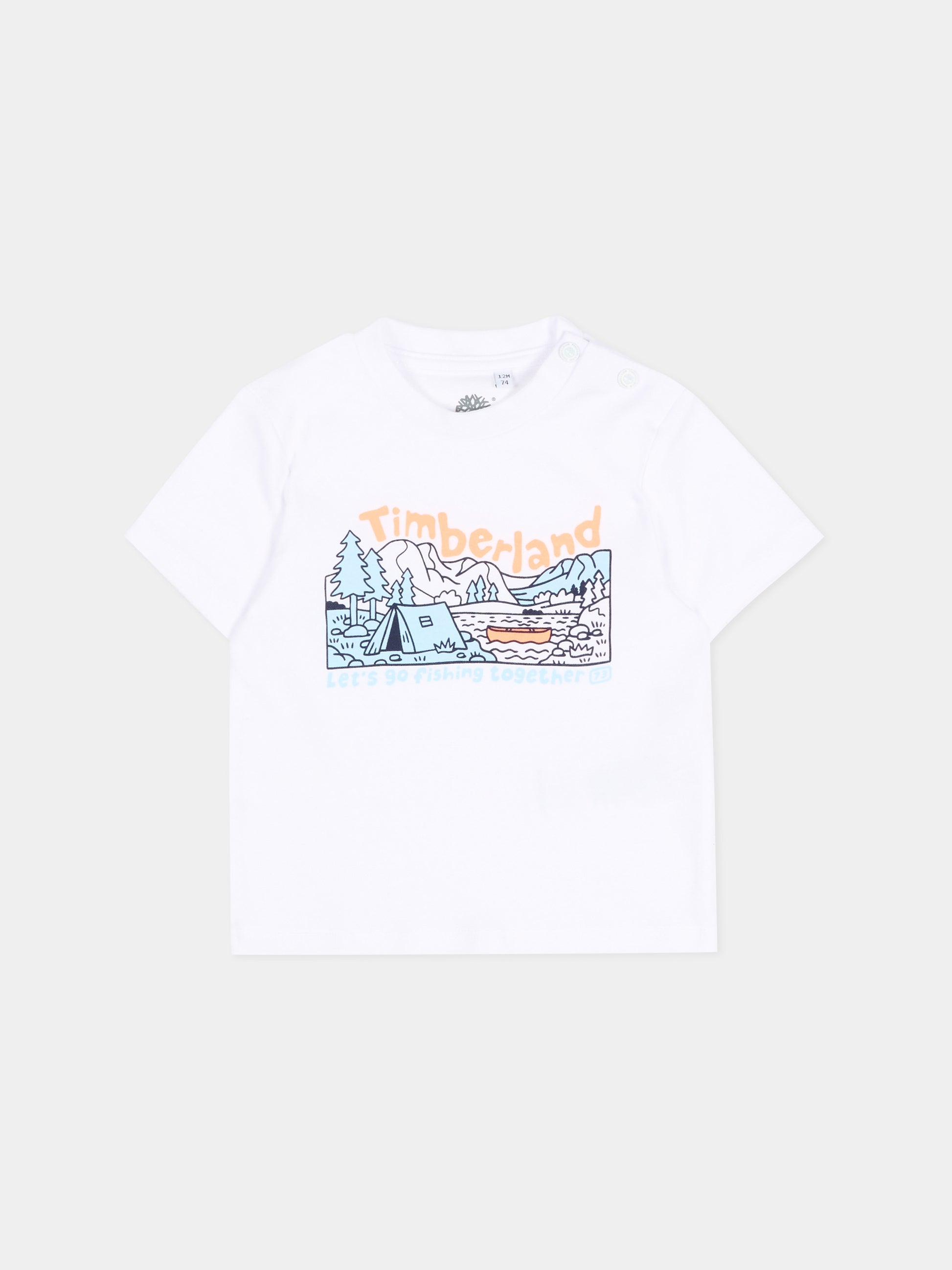 Completo sportivo blu per neonato con logo,Timberland,T60884 85T