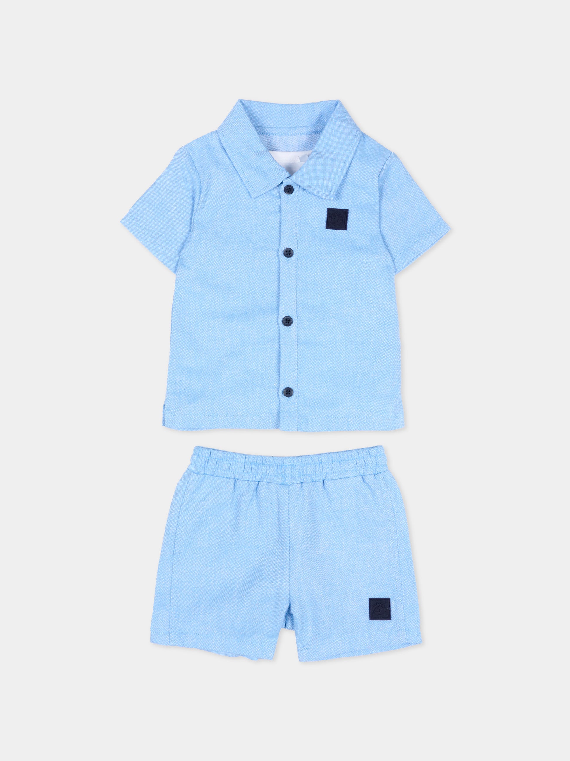 Completo sportivo azzurro per neonato,Timberland,T60901 79H