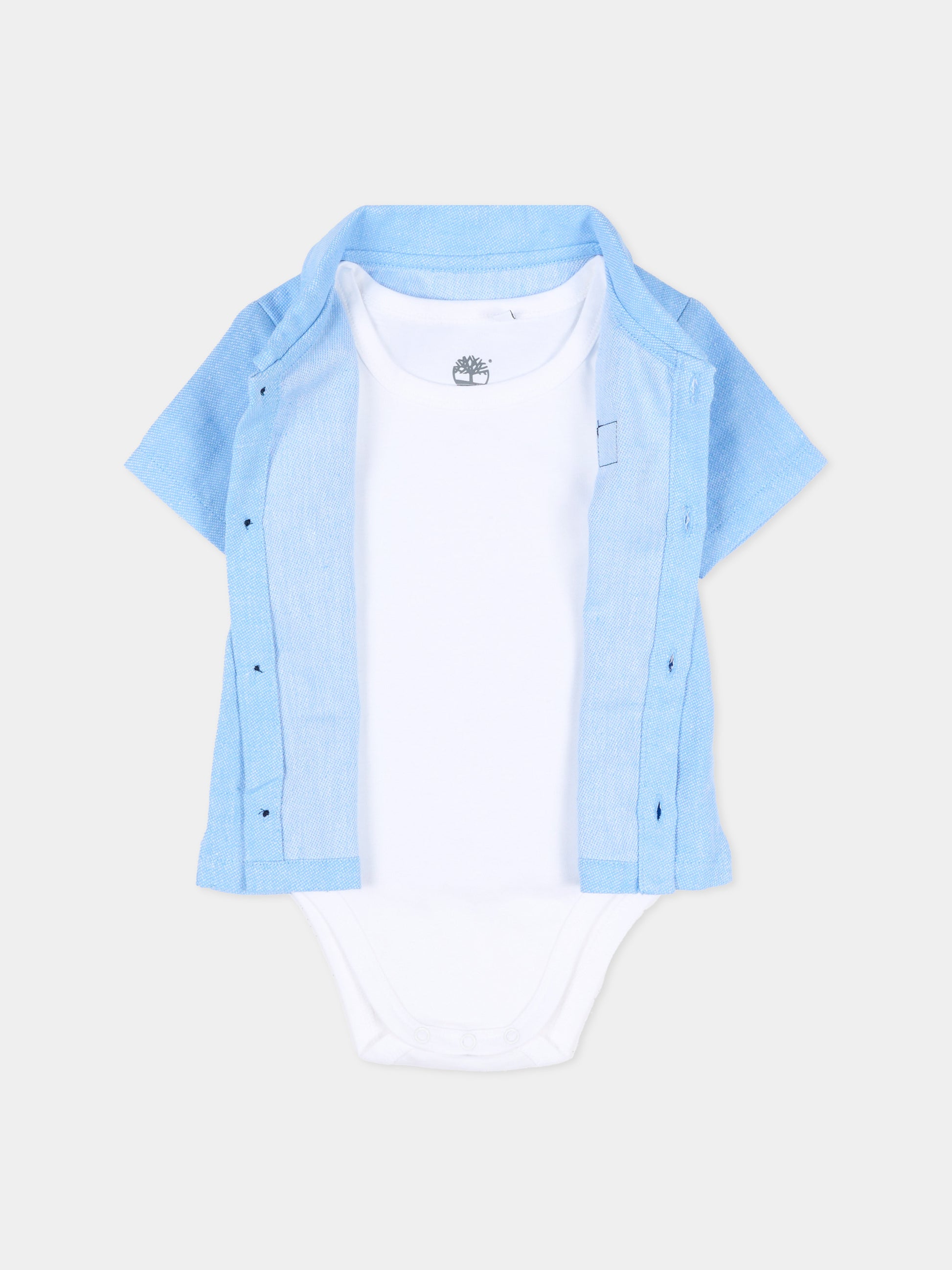 Completo sportivo azzurro per neonato,Timberland,T60901 79H