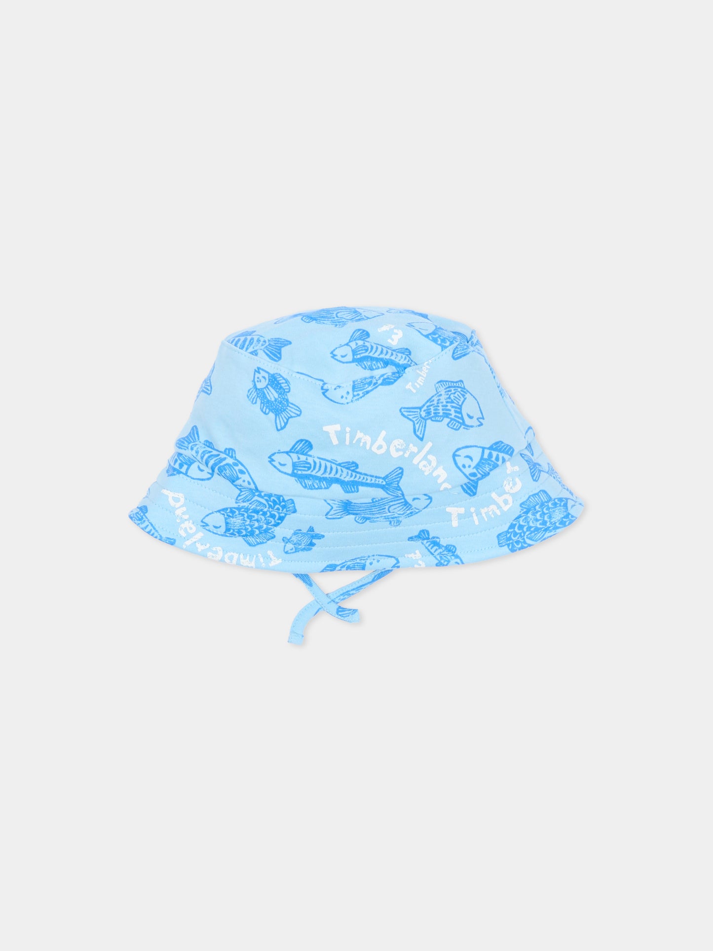 Cloche celeste per neonato con stampa pesce,Timberland,T60905 79H
