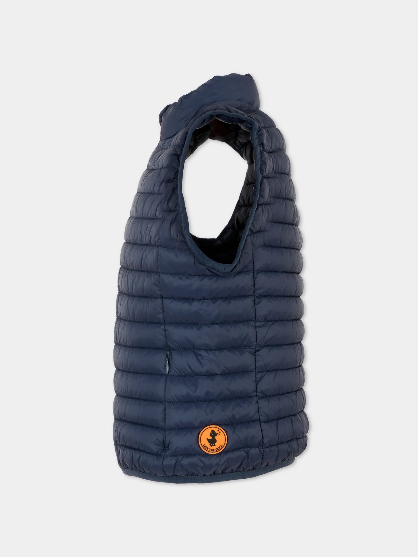 Gilet blu Dolin per bambino con logo,Save The Duck Kids,J82430X GIGA20 90000