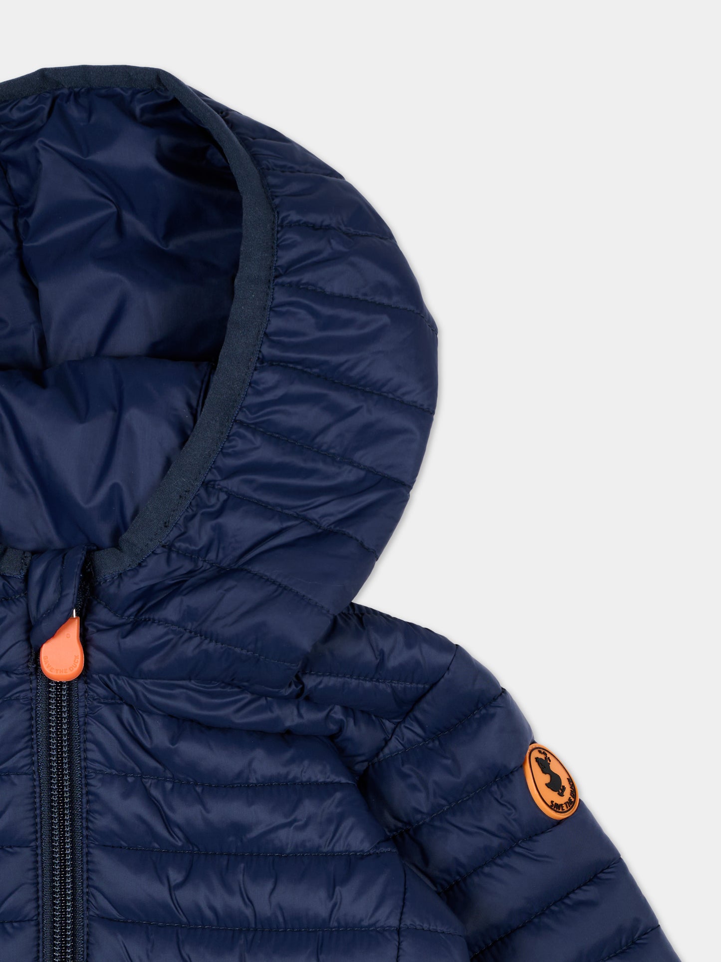 Piumino blu Nene per neonati con logo,Save The Duck Kids,I30003X GIGA22 90000