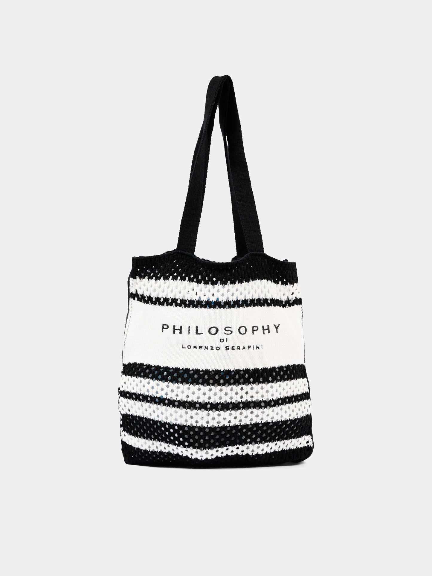 Borsa mare multicolor per bambina a righe,Philosophy,I9G002 - 7030 - 0150
