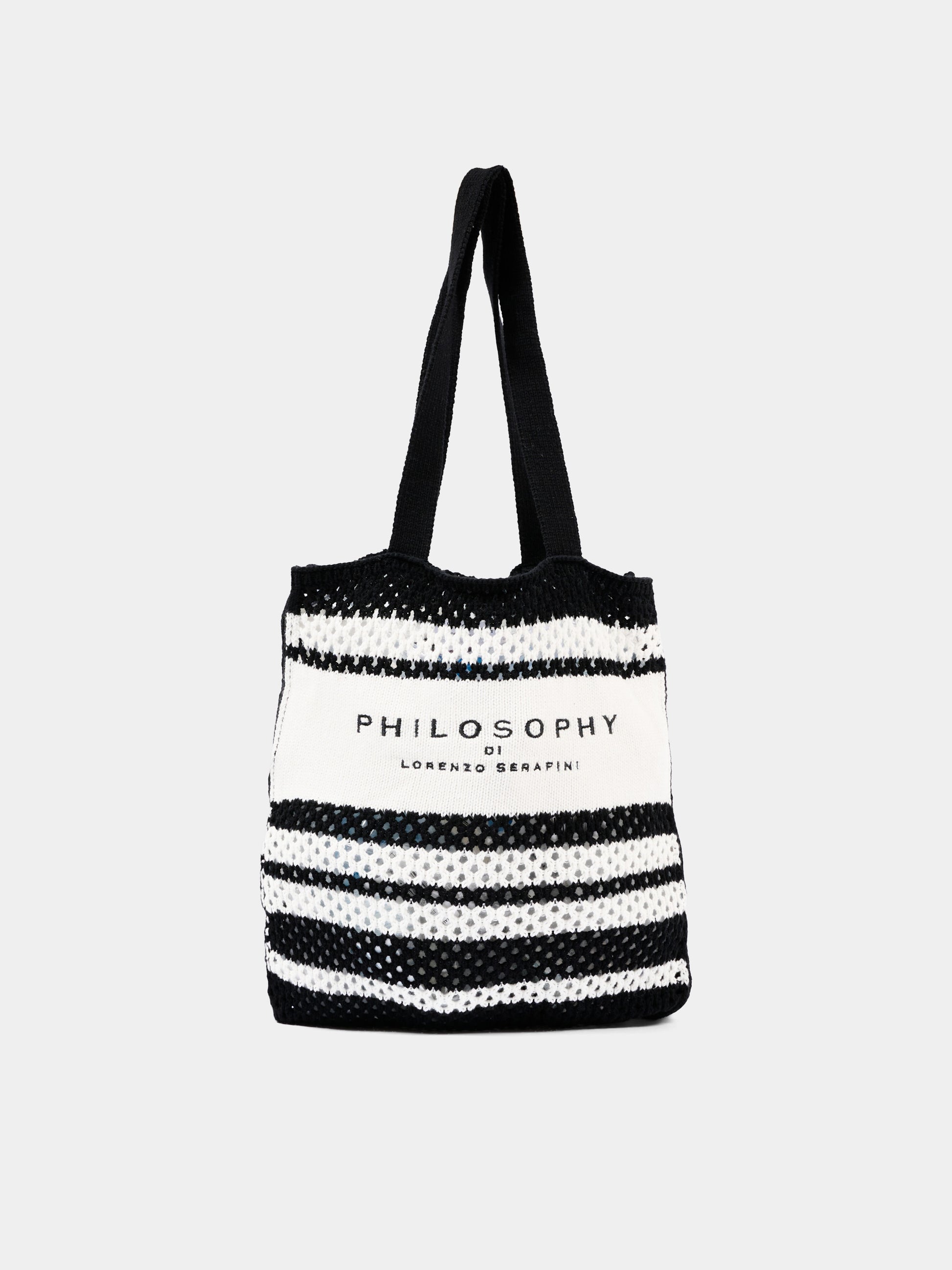 Borsa mare multicolor per bambina a righe,Philosophy,I9G002 - 7030 - 0150