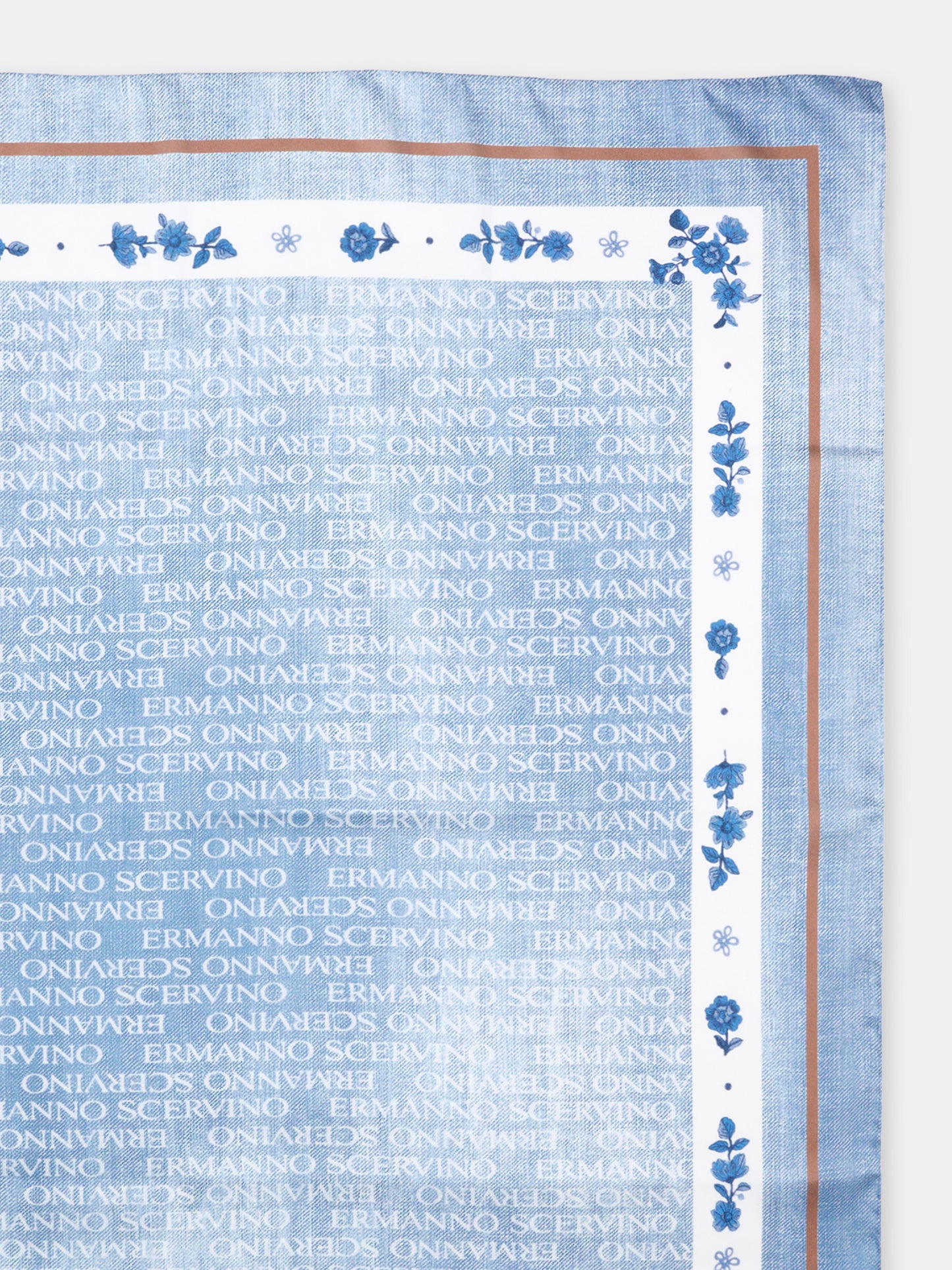 Foulard celeste per bambina con logo,Ermanno Scervino Junior,Z9G000 - 7669 - 0062