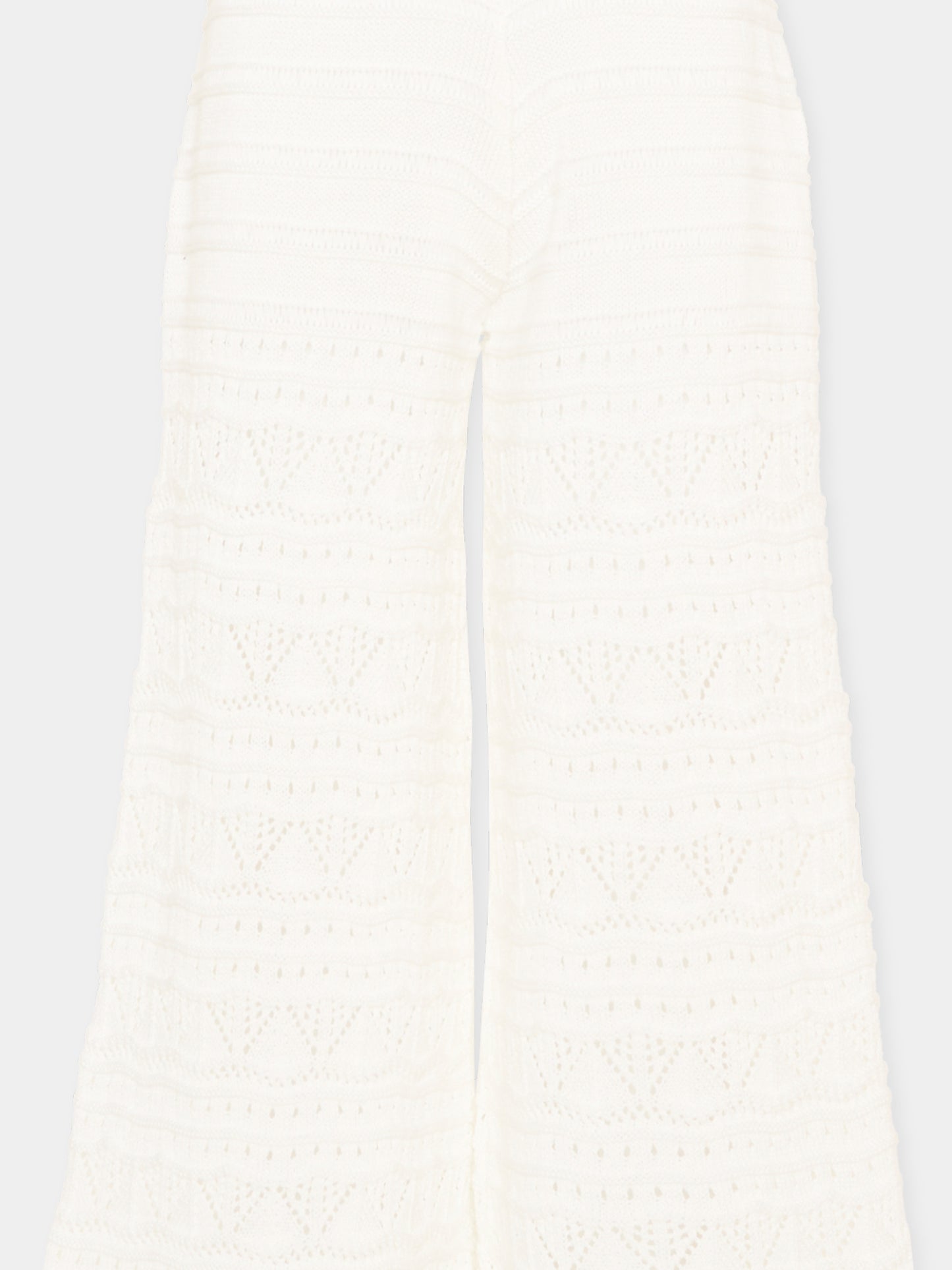 Pantaloni avorio in crochet per bambina,Ermanno Scervino Junior,Z9G408 - 7085 - 0001