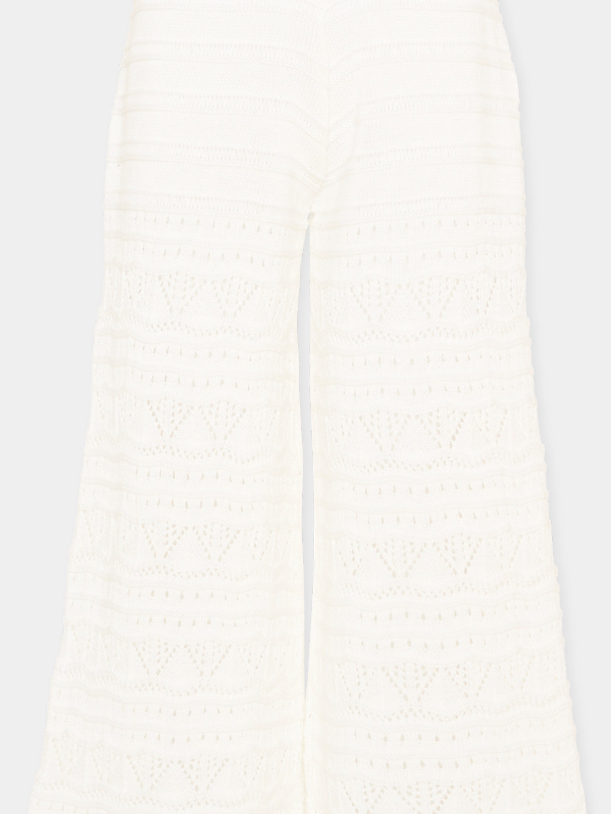 Pantaloni avorio in crochet per bambina,Ermanno Scervino Junior,Z9G408 - 7085 - 0001
