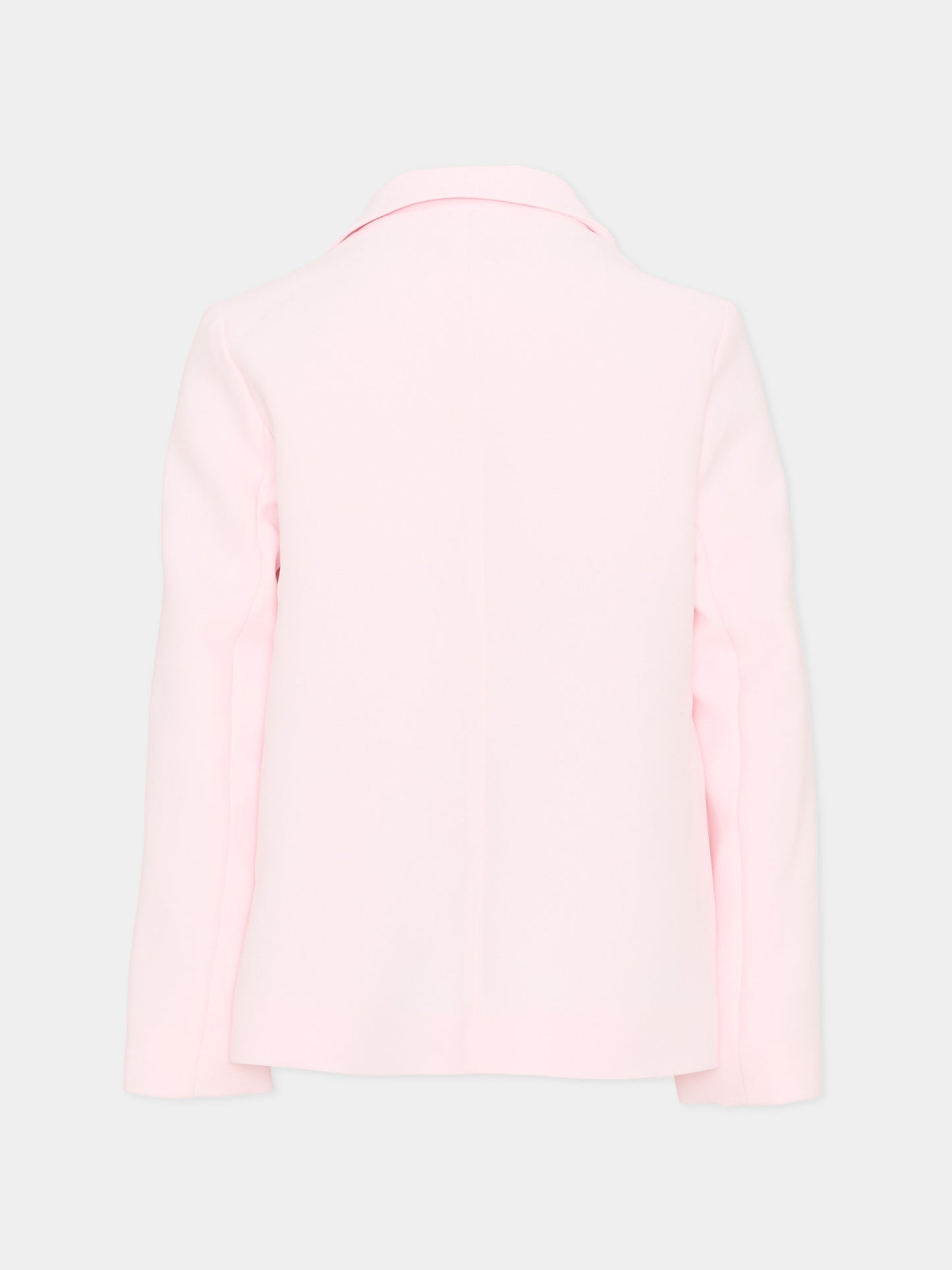 Giacca rosa per bambina con applicazione floreale,Monnalisa,71G103 - 7303 - 0091