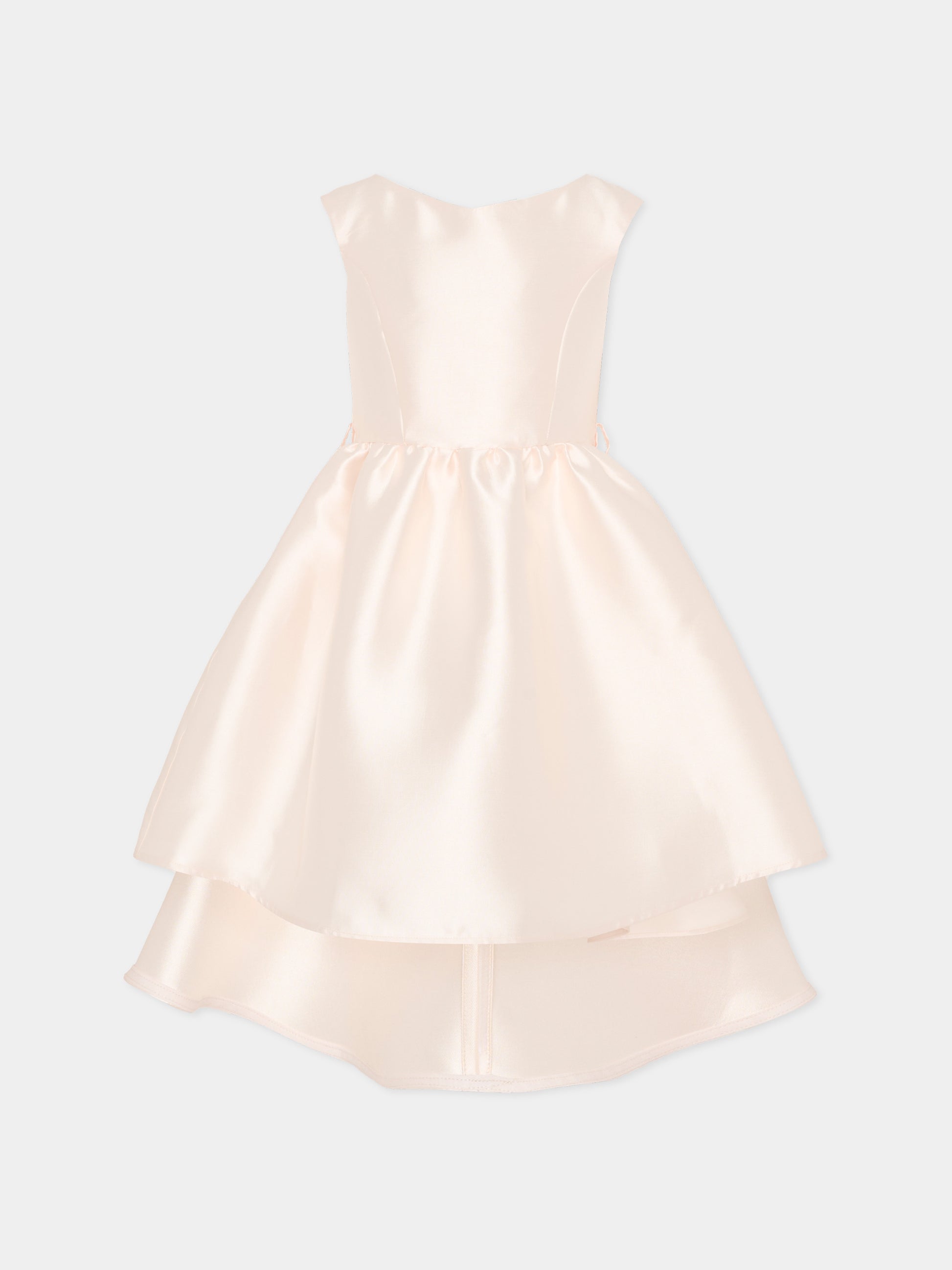 Vestito rosa per bambina con fiori,Monnalisa,71G912 - 7304 - 0092