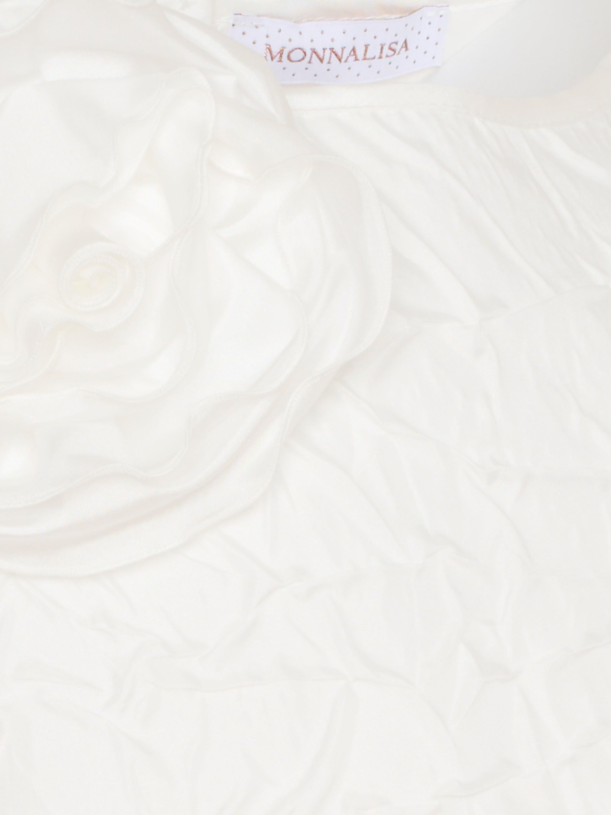 Completo avorio per bambina con rosa,Monnalisa,71G501 - 7305 - 0001