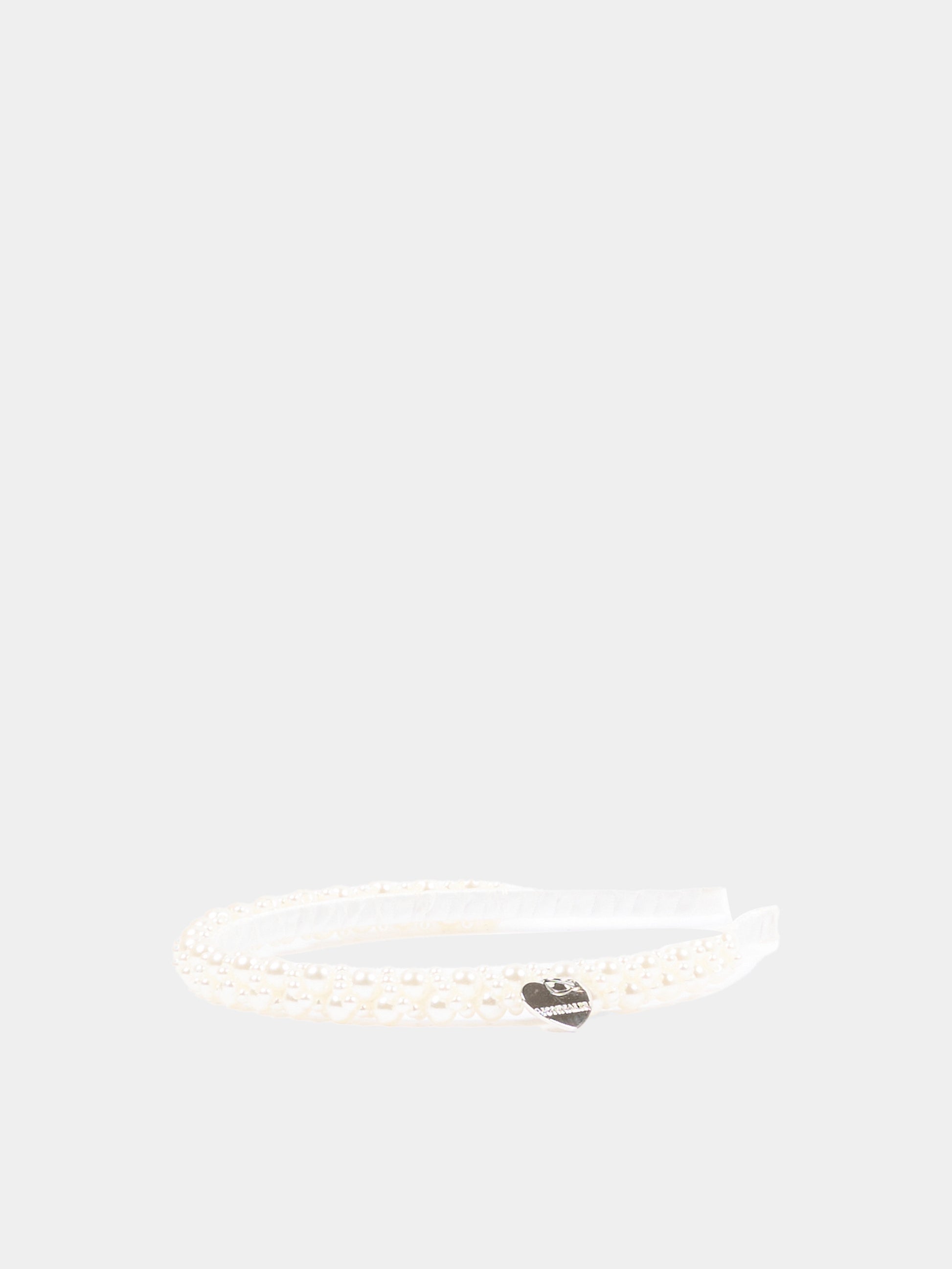 Cerchietto bianco per bambina con perle,Monnalisa,17G006 - 7759 - 0001