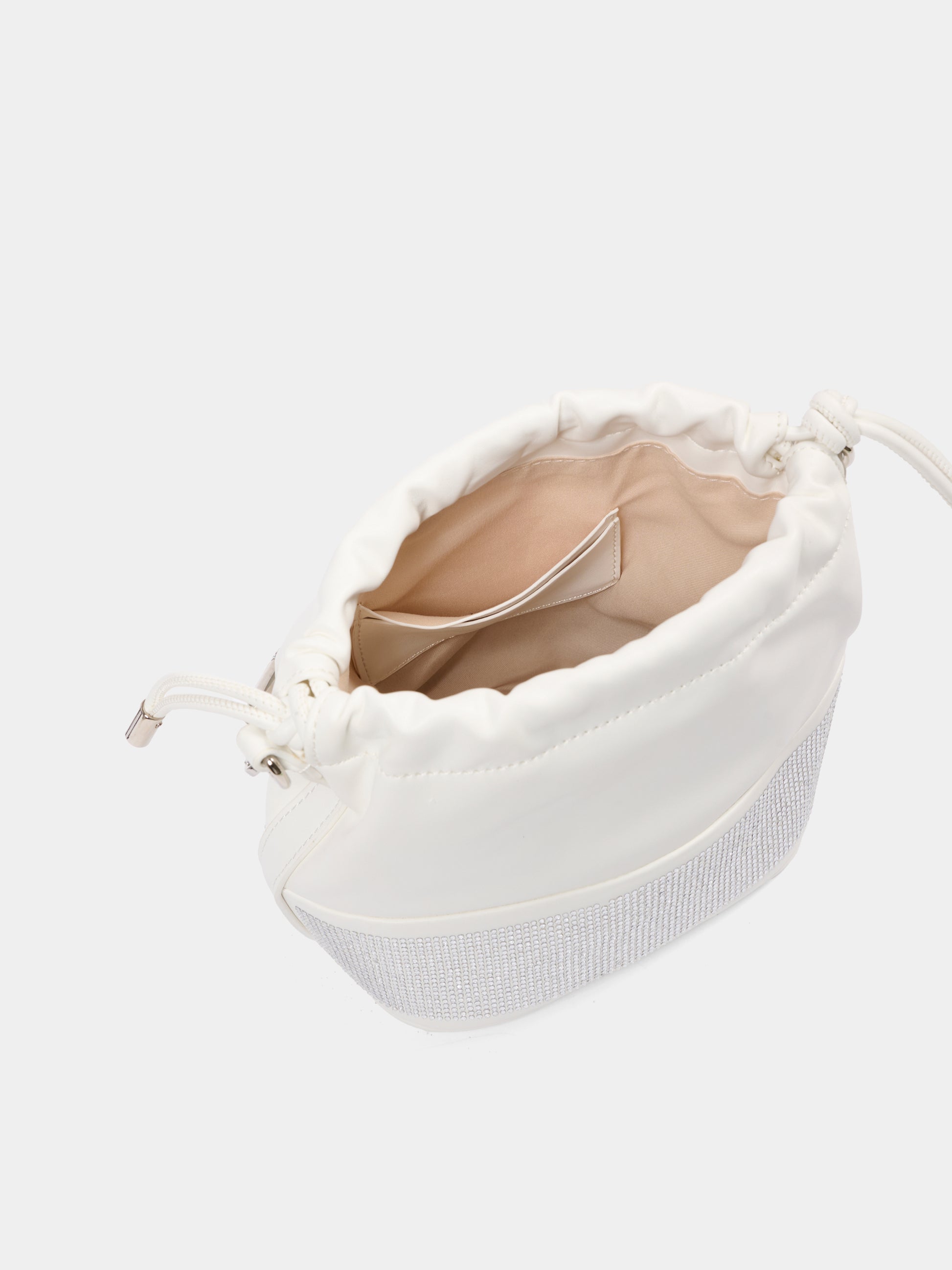 Borsa argento per bambina con strass,Monnalisa,79G004 - 7742 - 0001