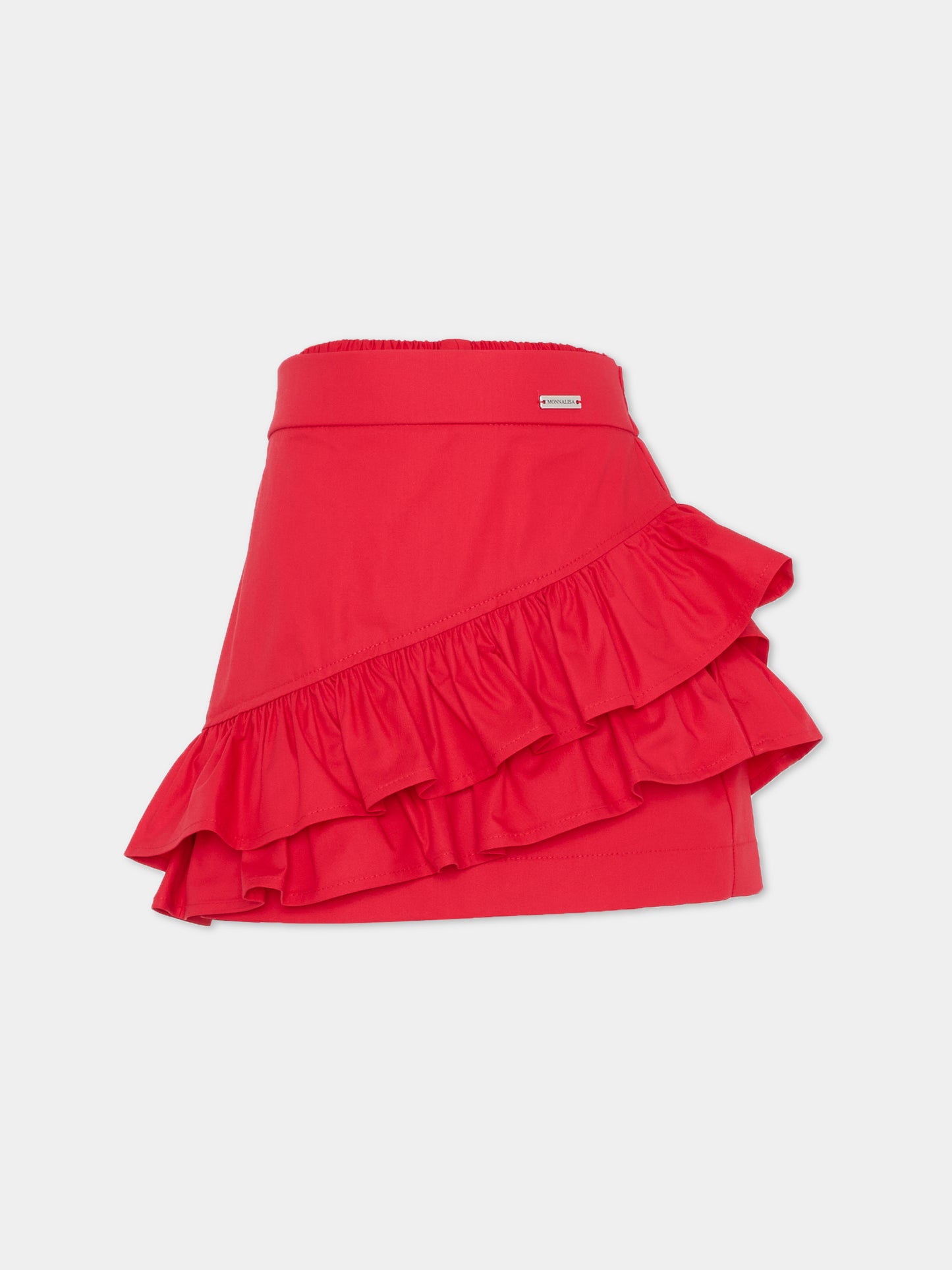 Gonna rossa per bambina con logo,Monnalisa,17G700 - 7301 - 0044