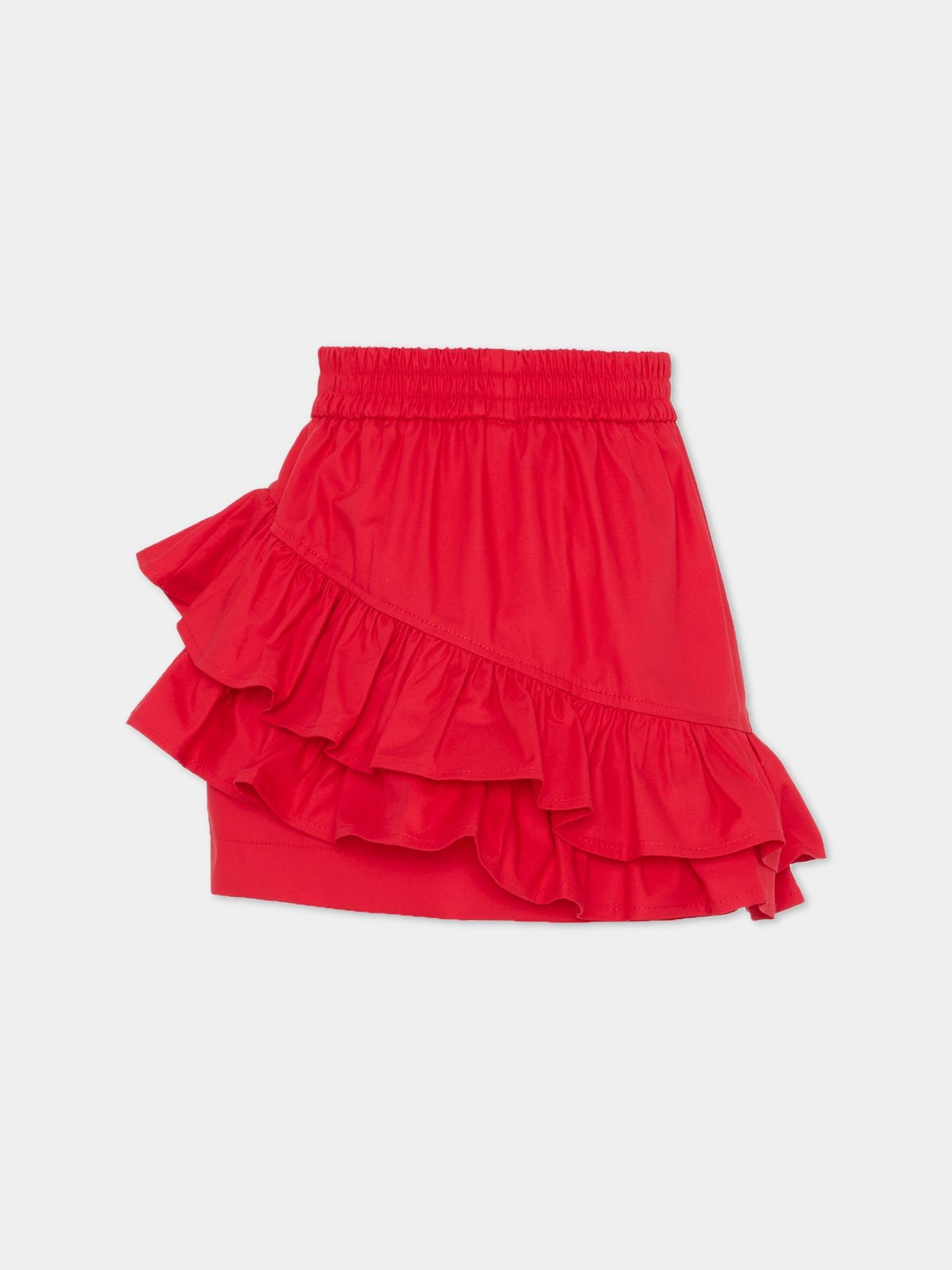 Gonna rossa per bambina con logo,Monnalisa,17G700 - 7301 - 0044