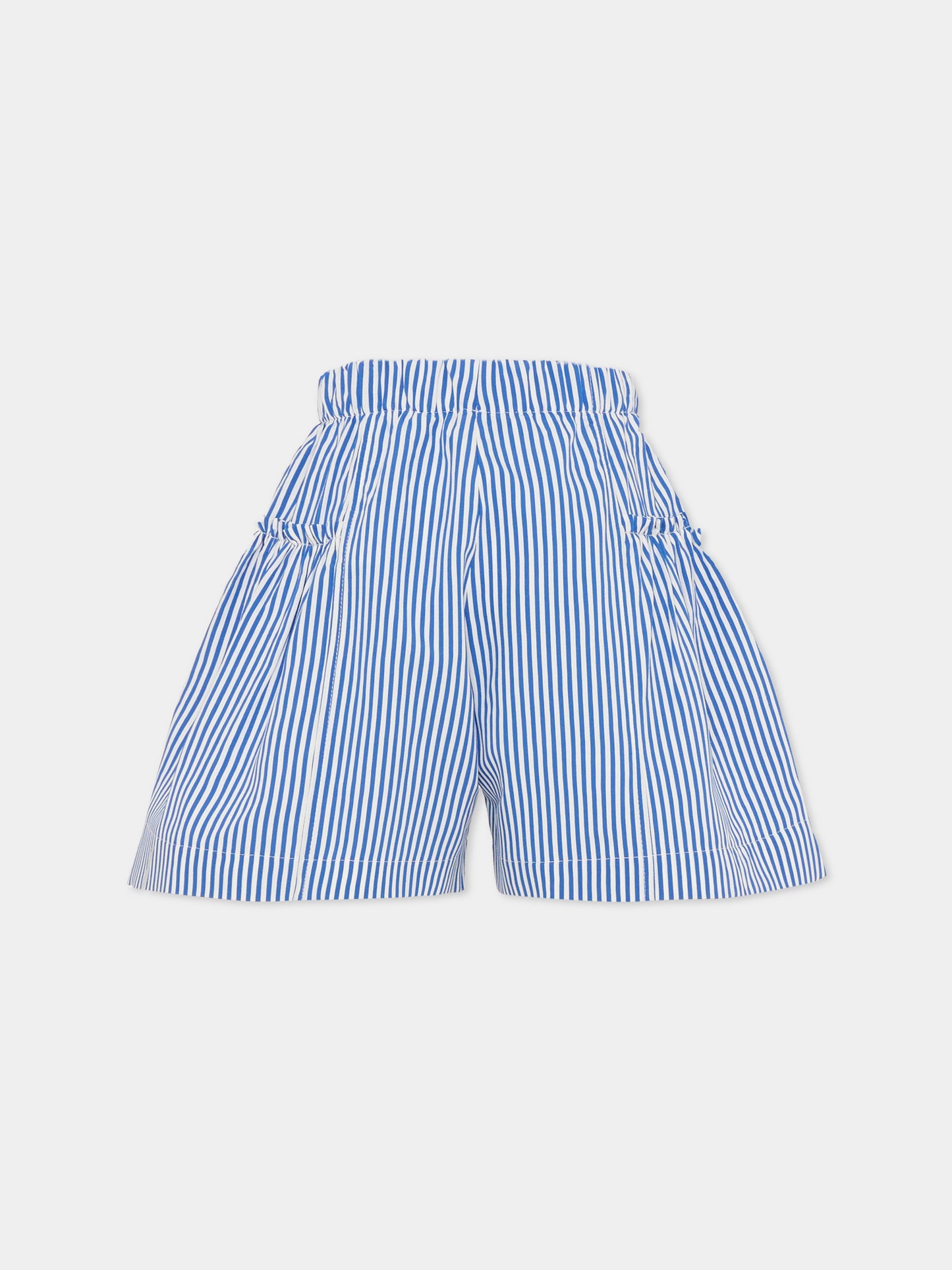 Shorts blu per bambina con cuore,Monnalisa,11G408 - 7315 - 9956