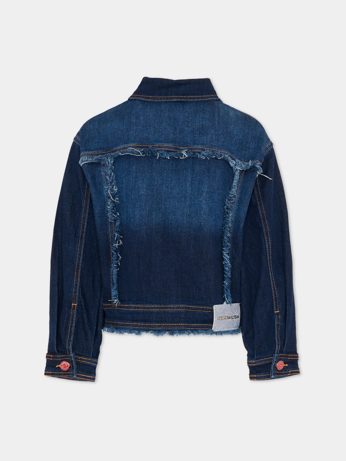 Giubbotto di jeans denim per bambina con Hello Kitty,Monnalisa,19G101 - 7015 - 0055