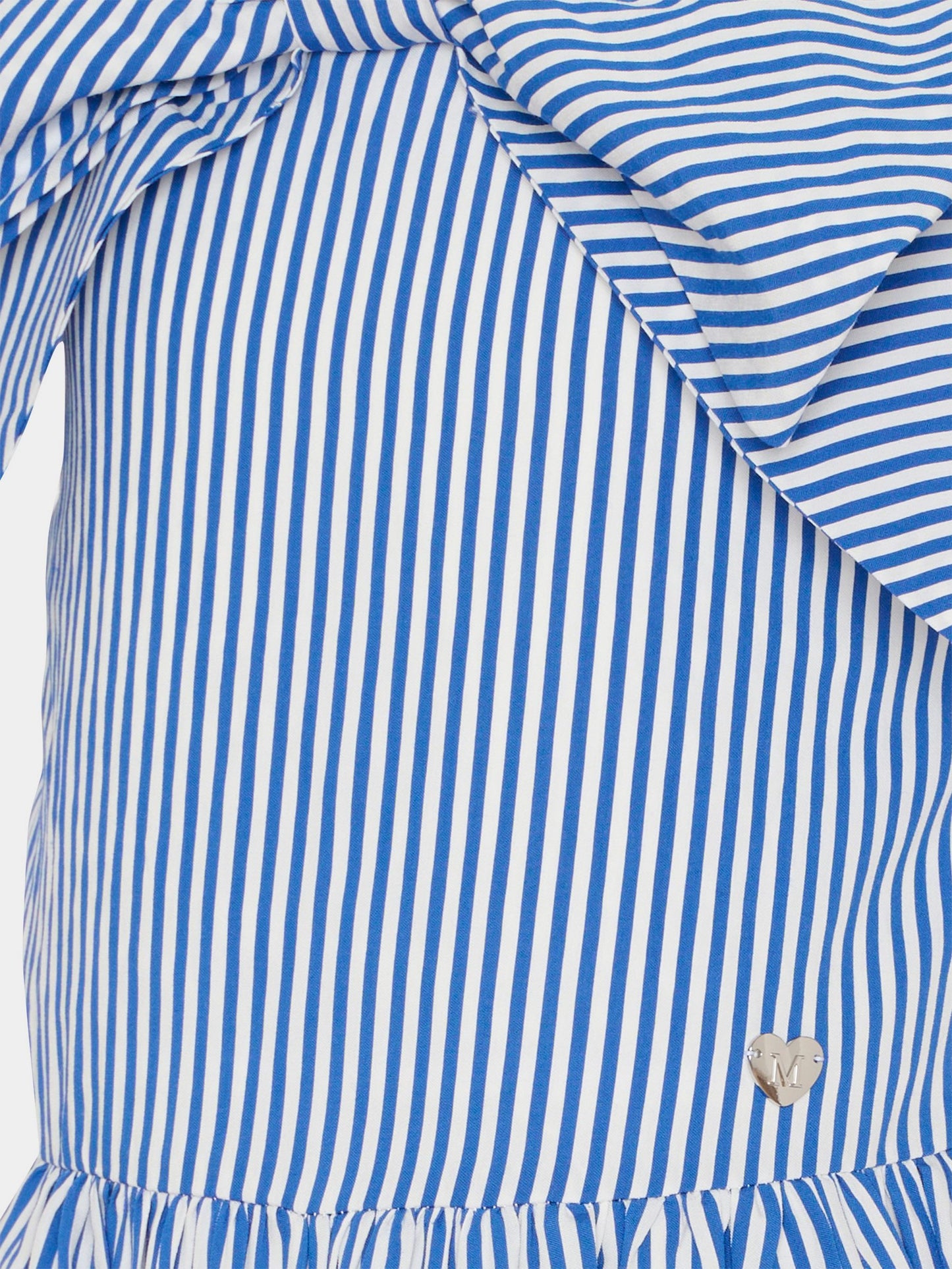 Vestito blu per bambina con fiocco,Monnalisa,11G914 - 7315 - 9956