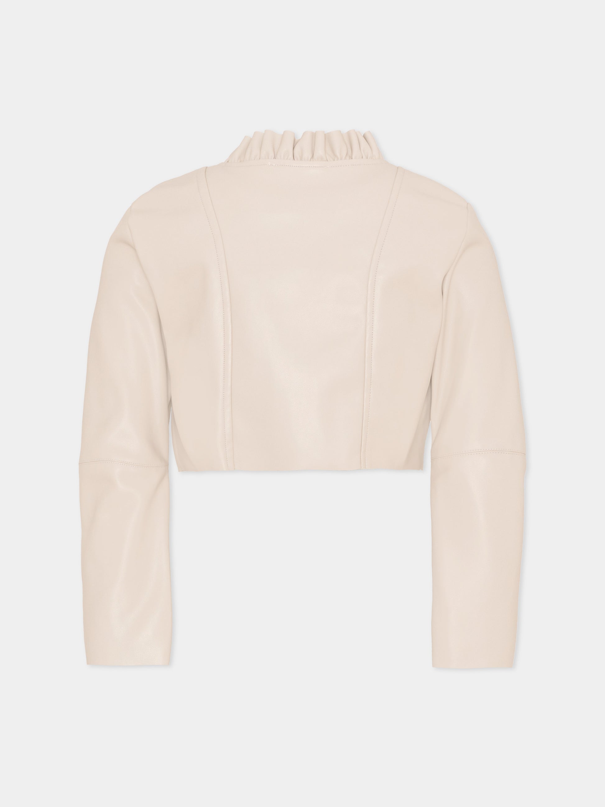 Giubbotto beige per bambina,Monnalisa,17G101 - 7023 - 0003