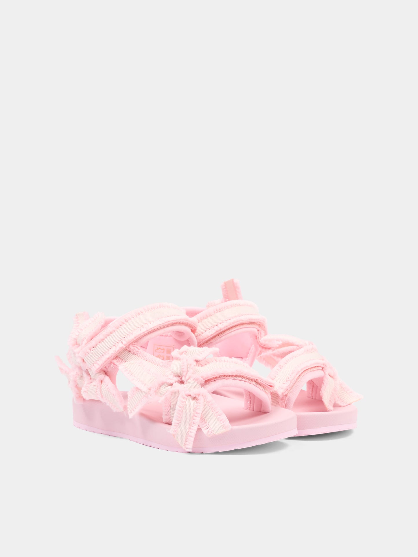 Sandalo rosa per bambina con fiocchi,Monnalisa,8CG000 - 7700 - 9990