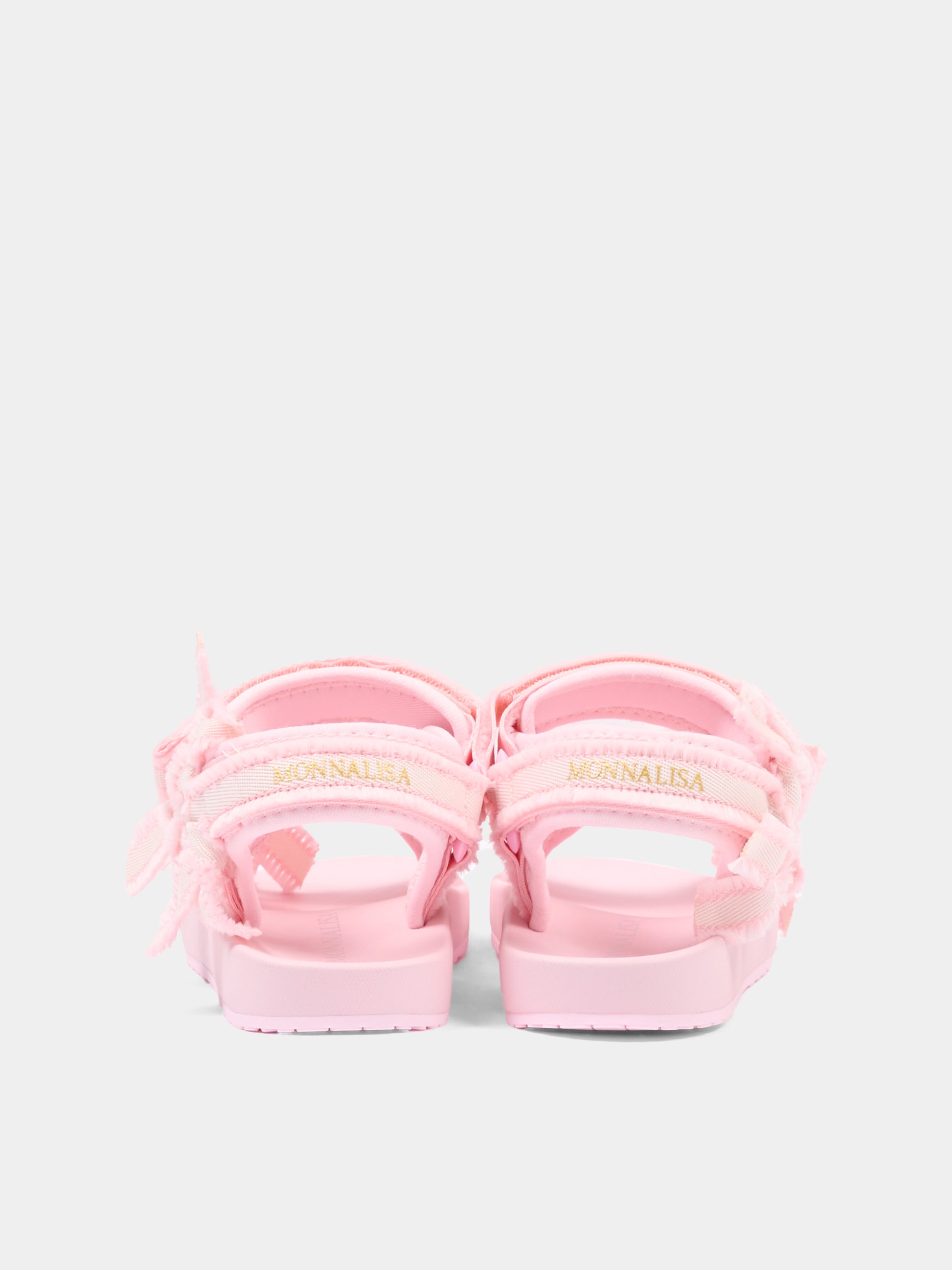 Sandalo rosa per bambina con fiocchi,Monnalisa,8CG000 - 7700 - 9990