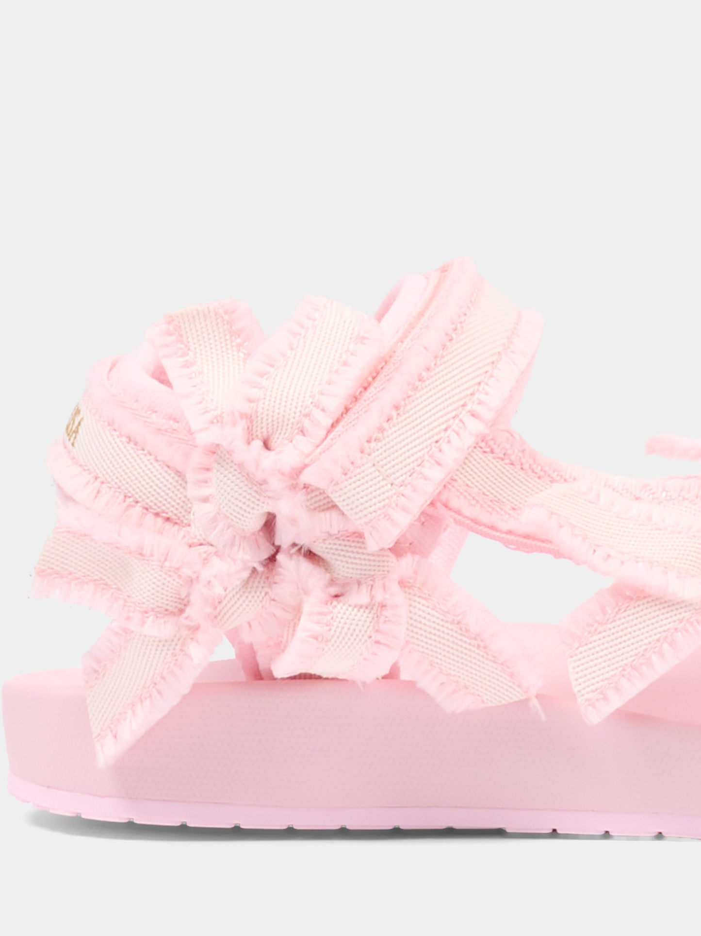 Sandalo rosa per bambina con fiocchi,Monnalisa,8CG000 - 7700 - 9990