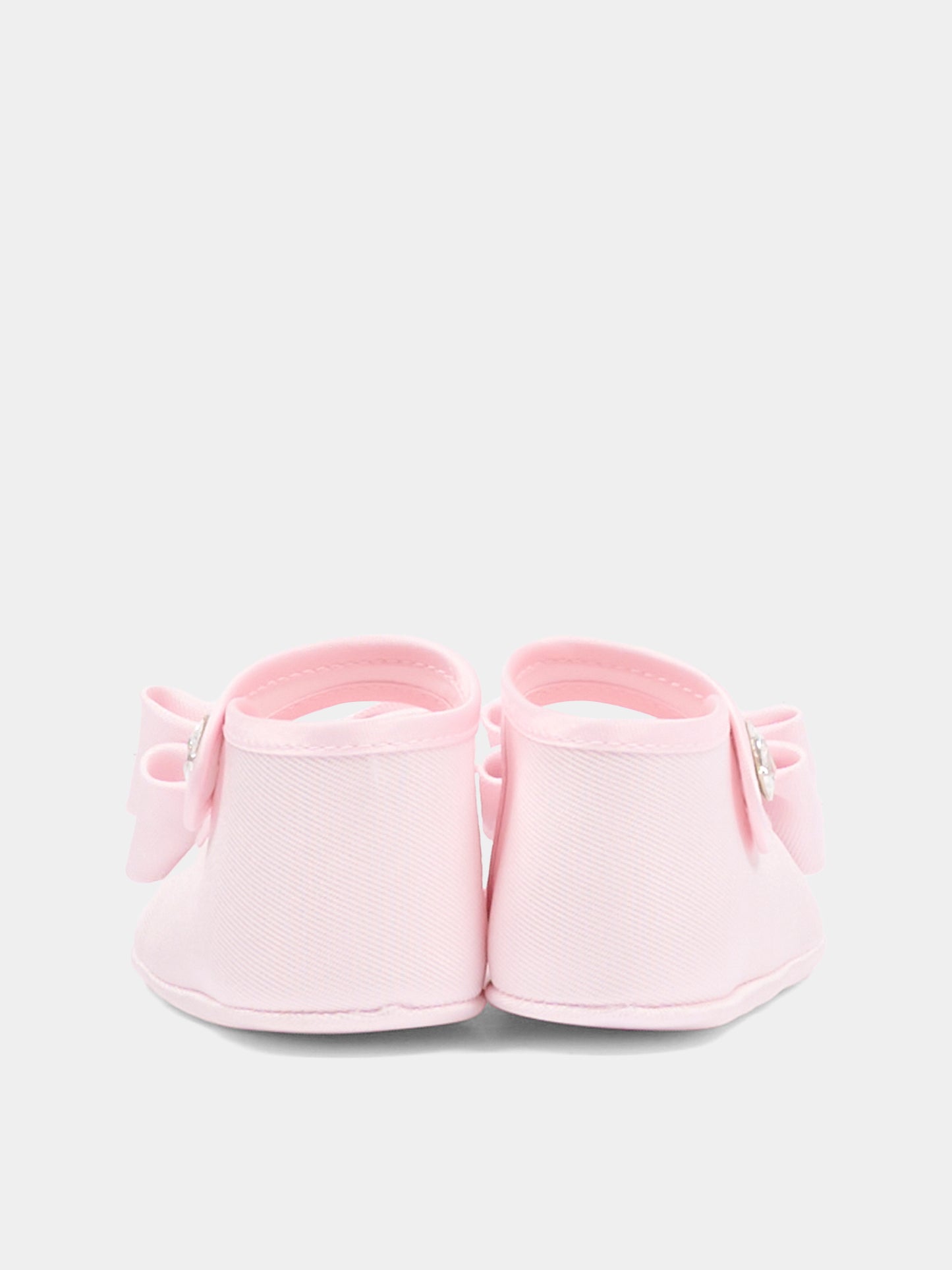 Ballerine rosa per neonata con fiocco,Monnalisa,73G008 - 7302 - 0091