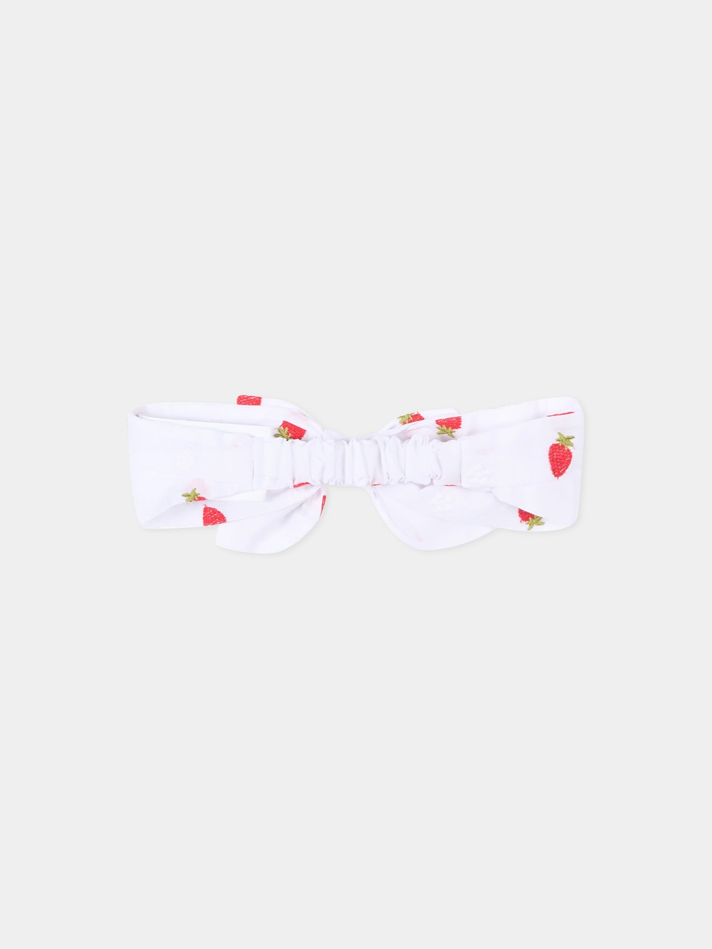Fascia bianca per neonata con fragole,Monnalisa,39G007 - 7944 - 9944