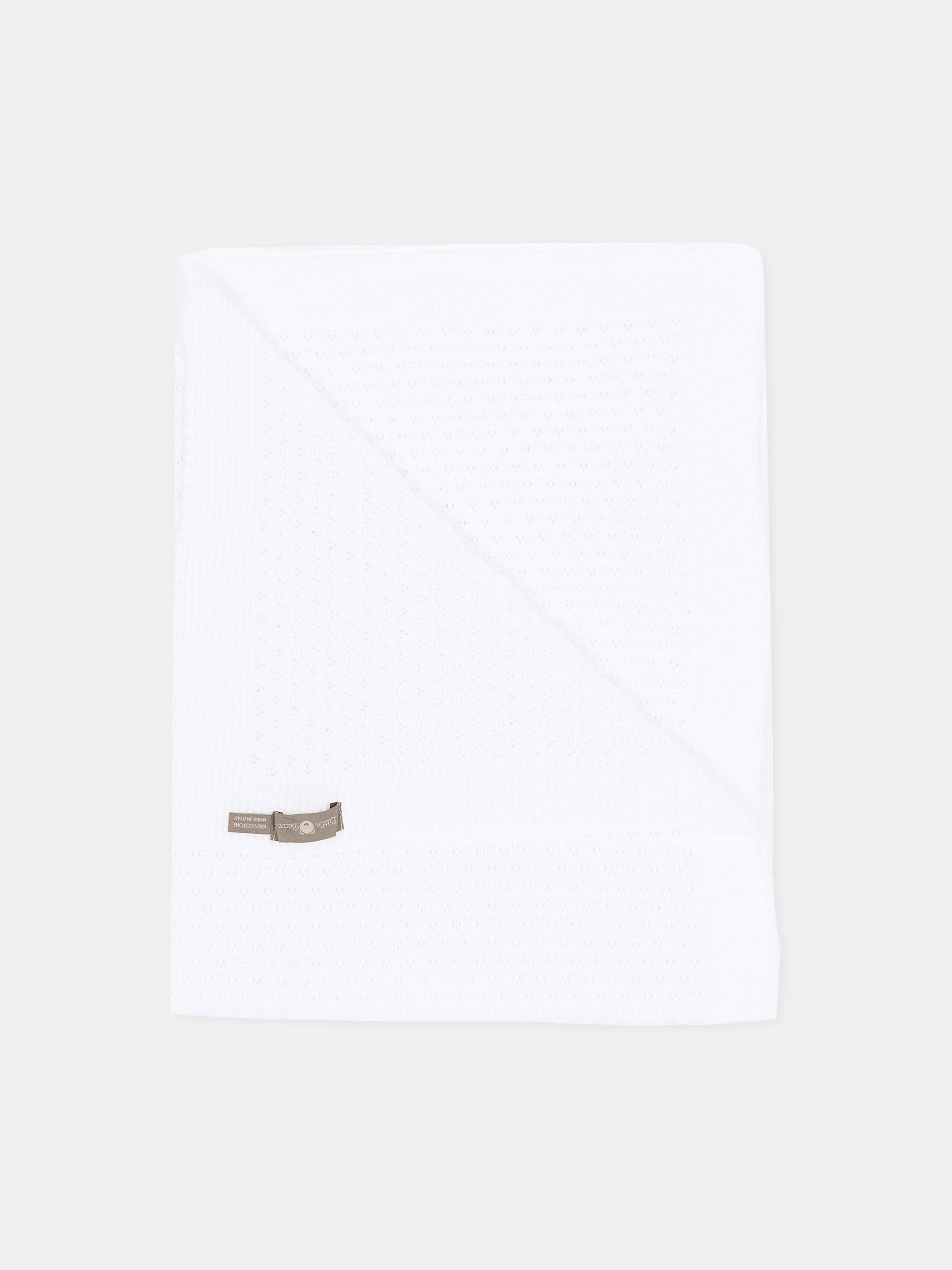 Coperta bianca per neonati traforata,Little Bear,3113 BIANCO