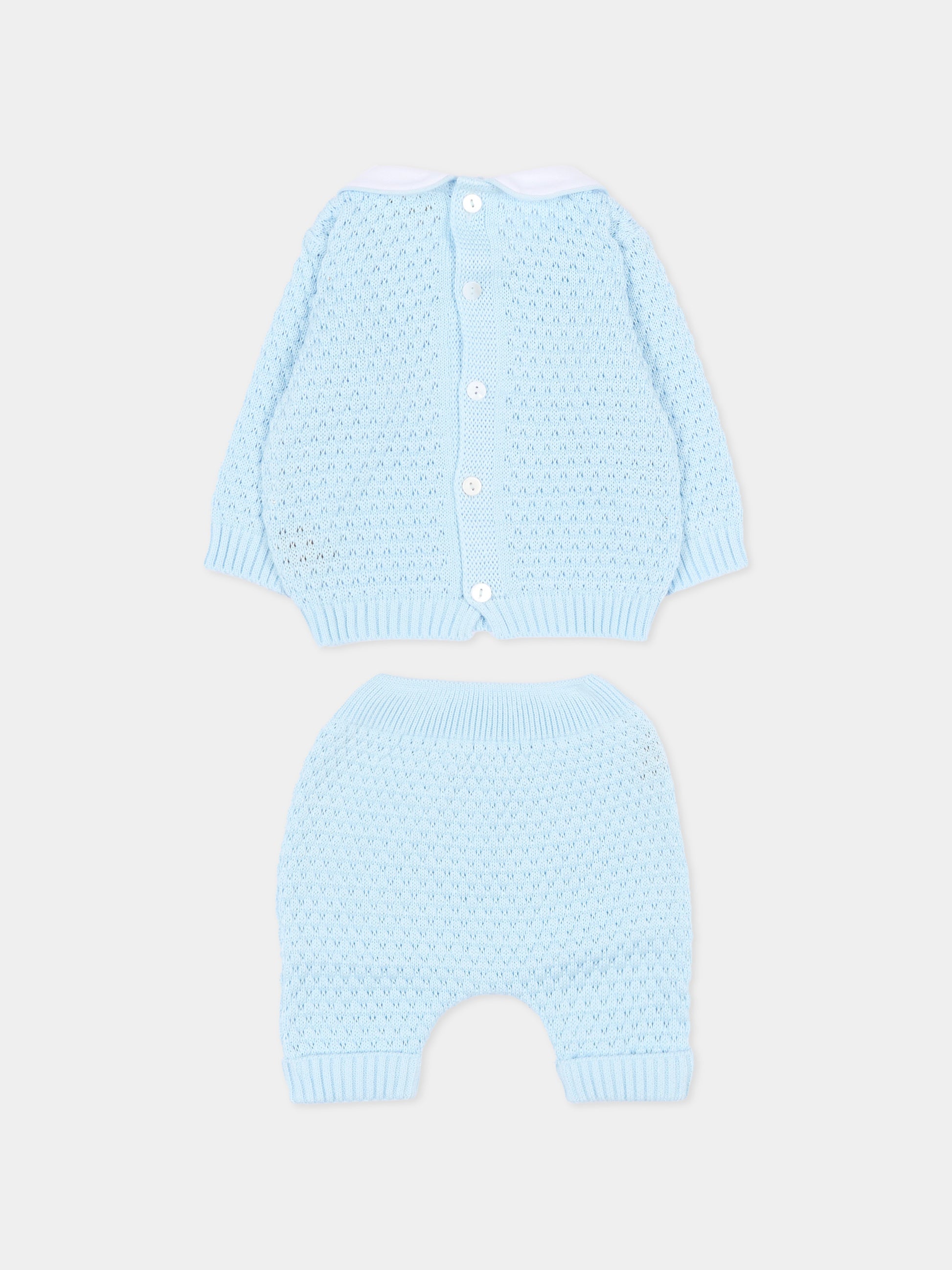 Completo nascita celeste per neonato traforato,Little Bear,3115 CIELO